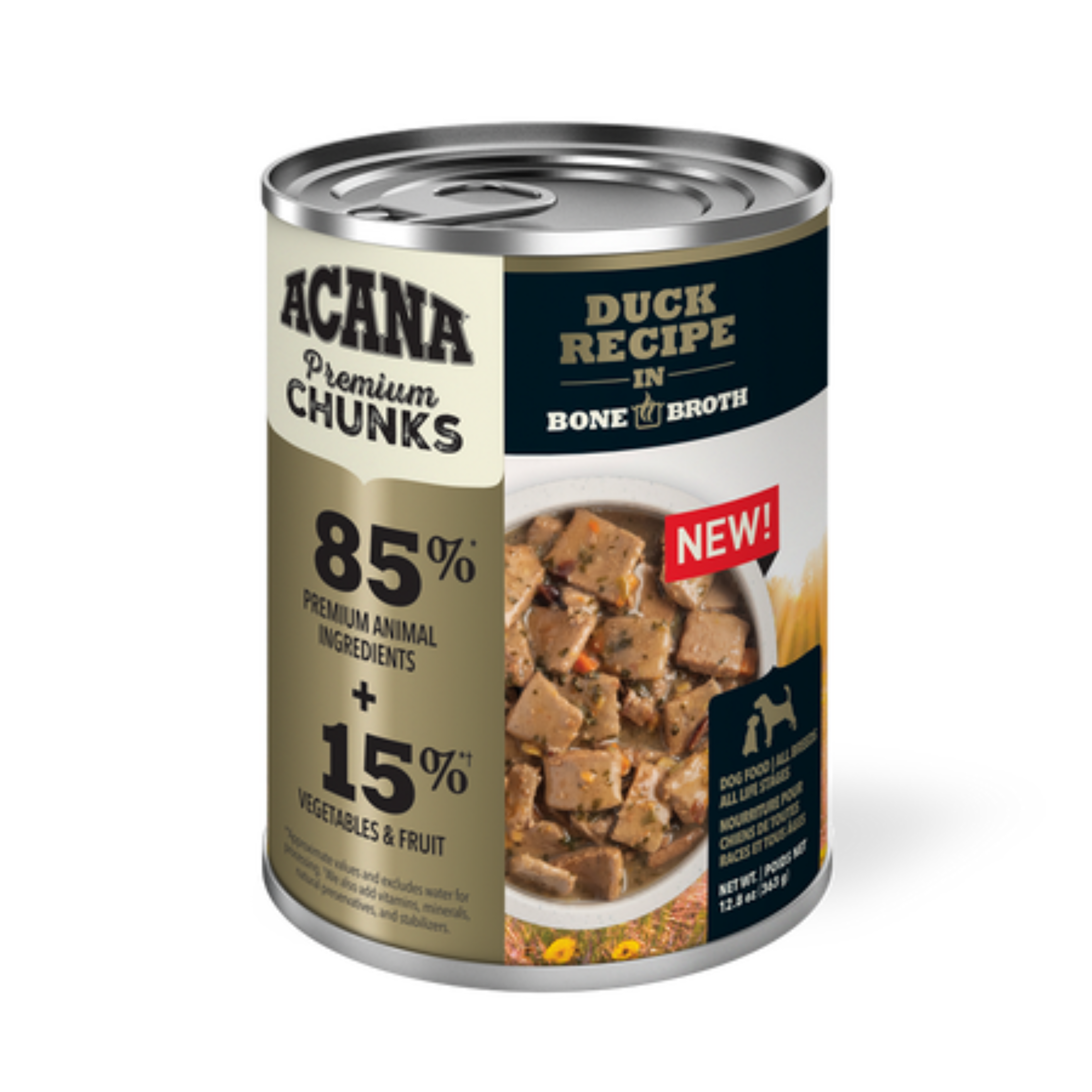 Acana Premium Chunks Duck Recipe in Bone Broth Wet Dog Food