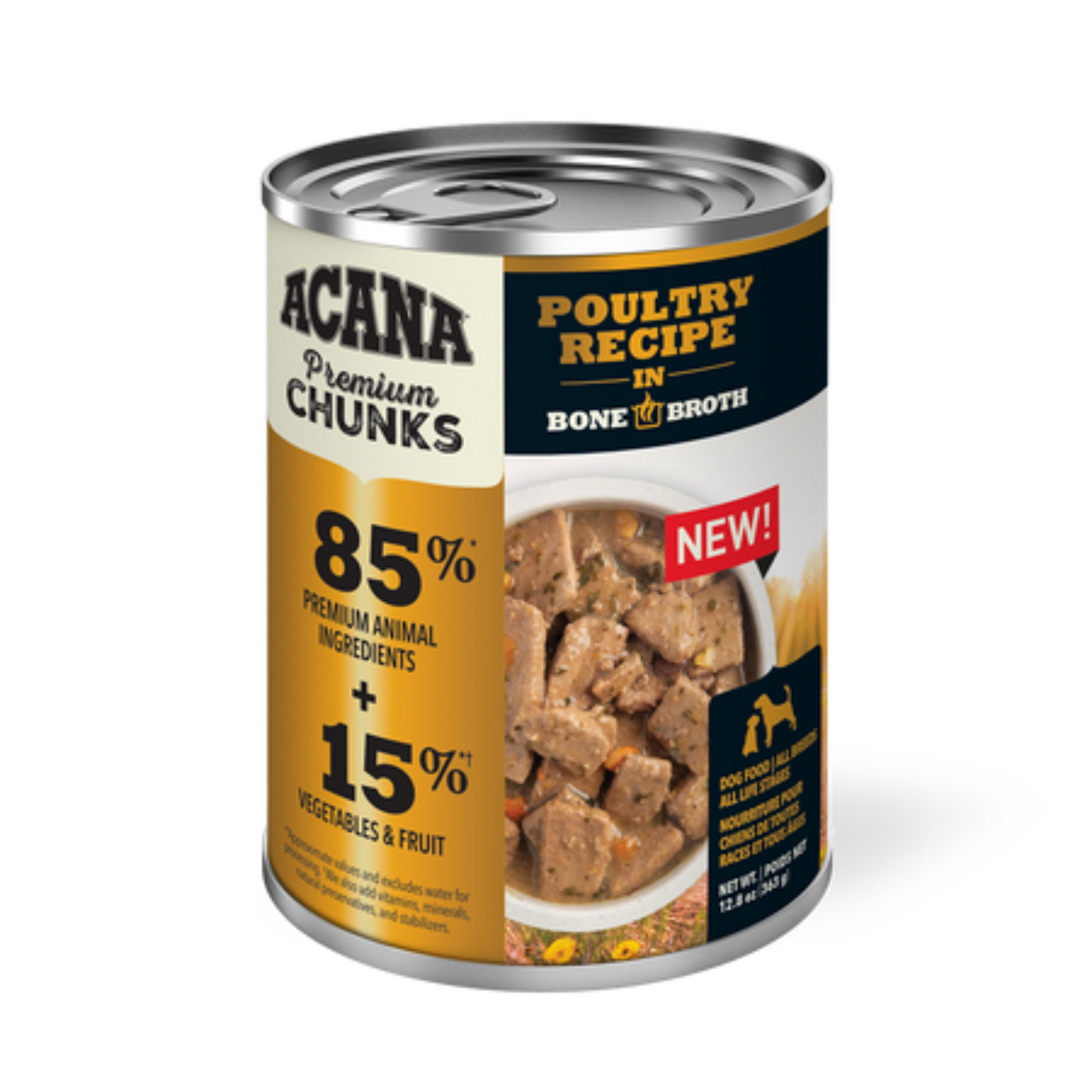 Acana Premium Chunks Poultry Recipe in Bone Broth Wet Dog Food