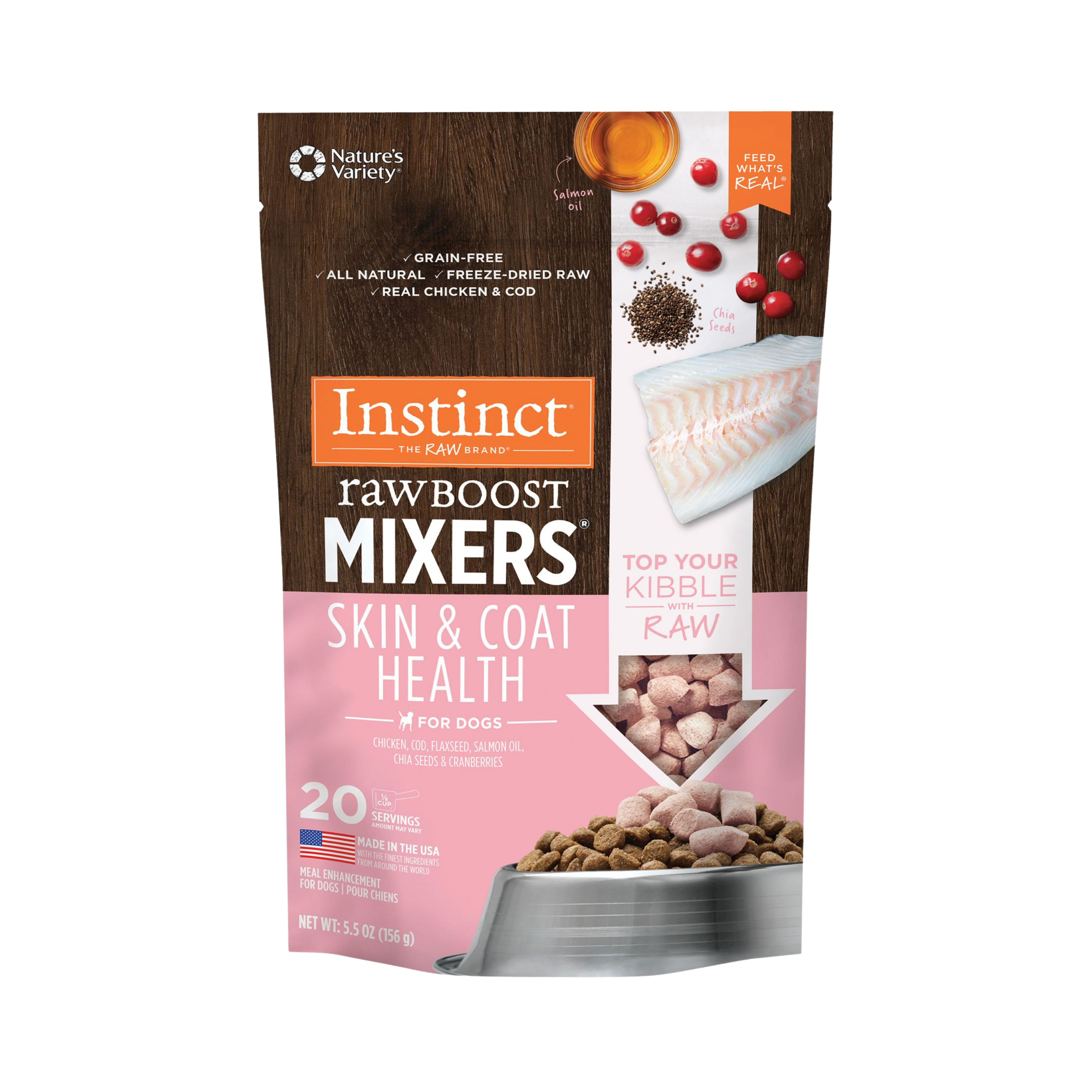 Instinct Raw Boost Mixers Skin & Coat Health