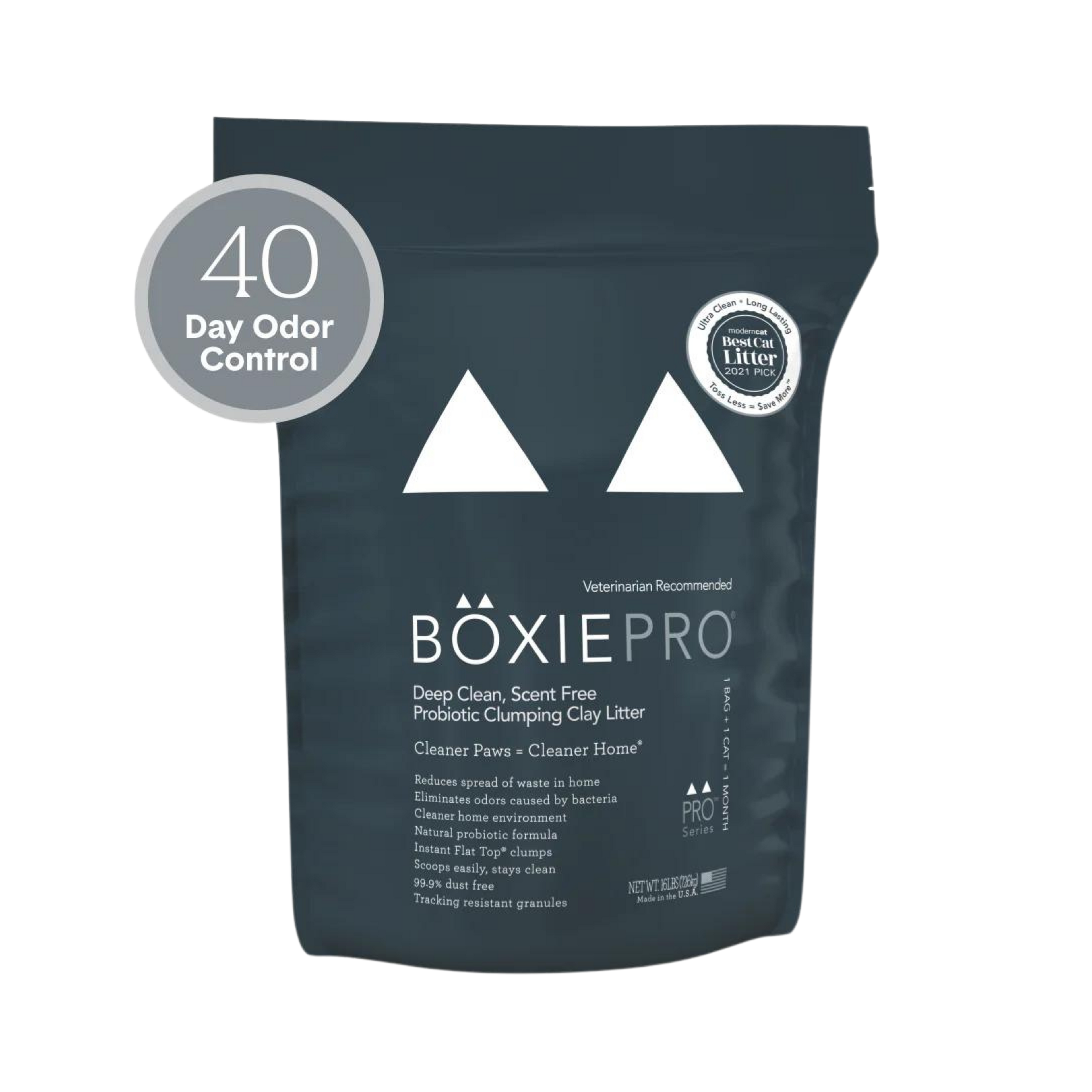 BoxiePro Self-Cleaning Probiotic Clumping Clay Litter