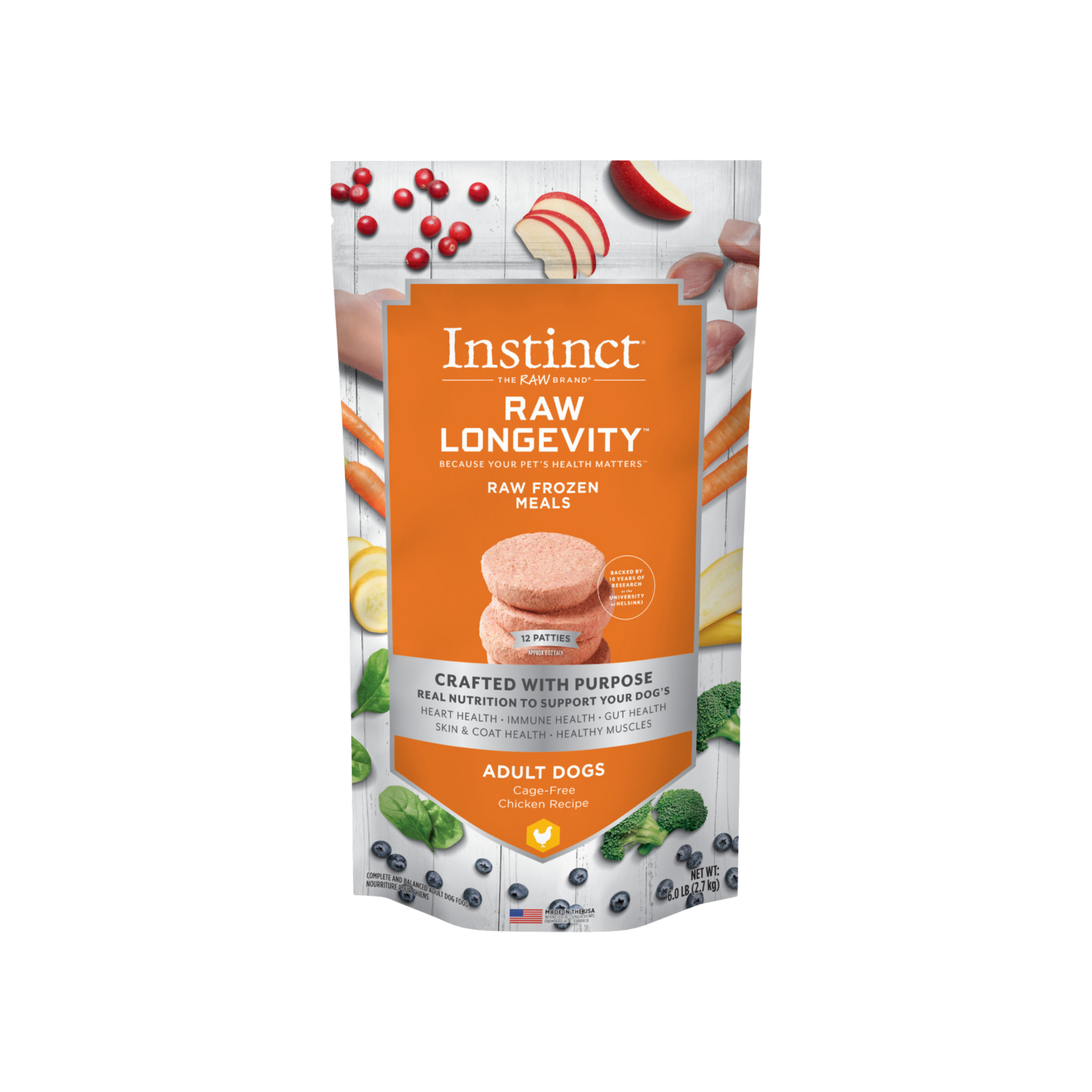 Instinct Raw Longevity Frozen Patties