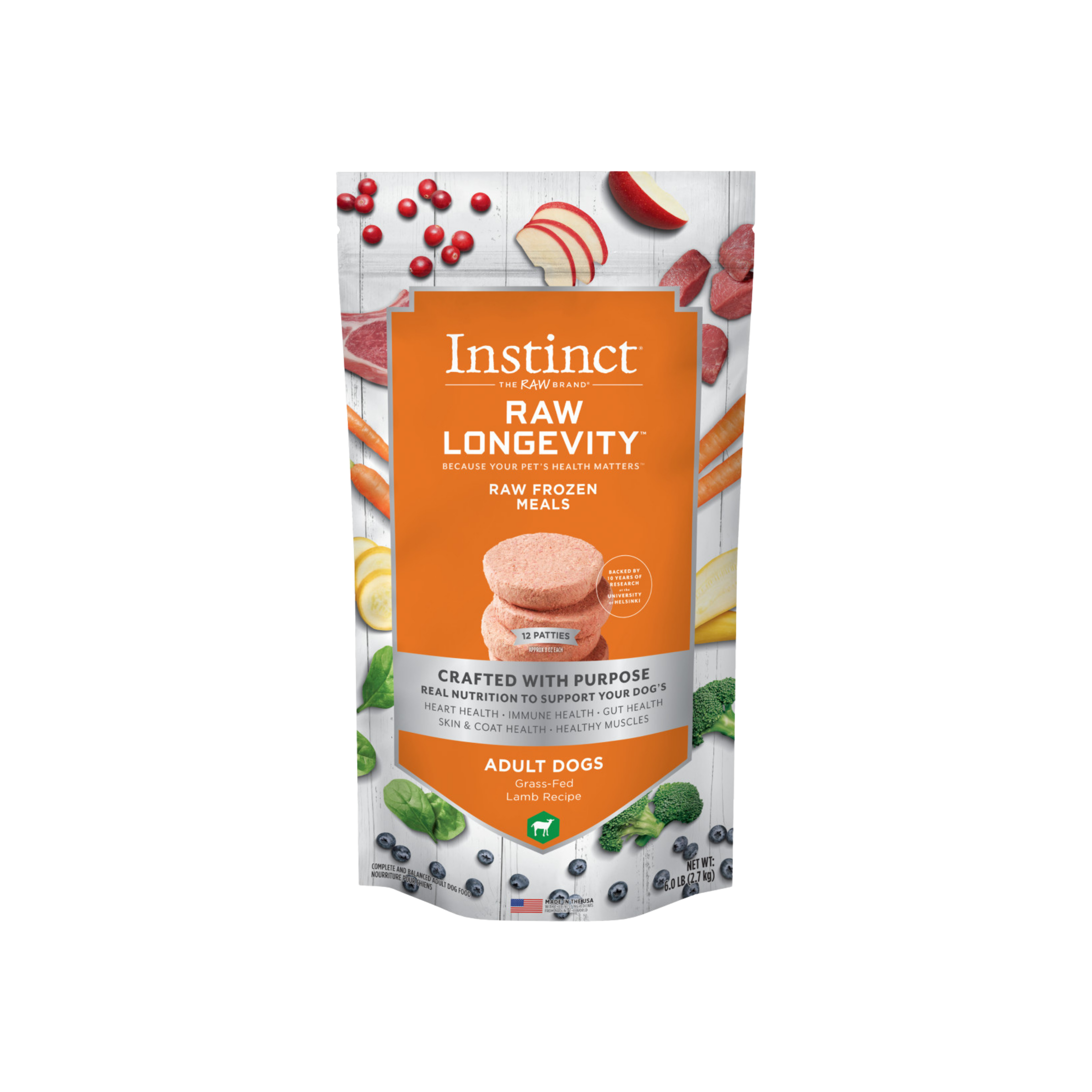 Instinct Raw Longevity Frozen Patties