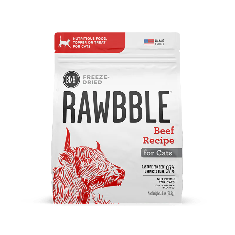 Rawbble Freeze-Dried Food for Cats – Beef Recipe