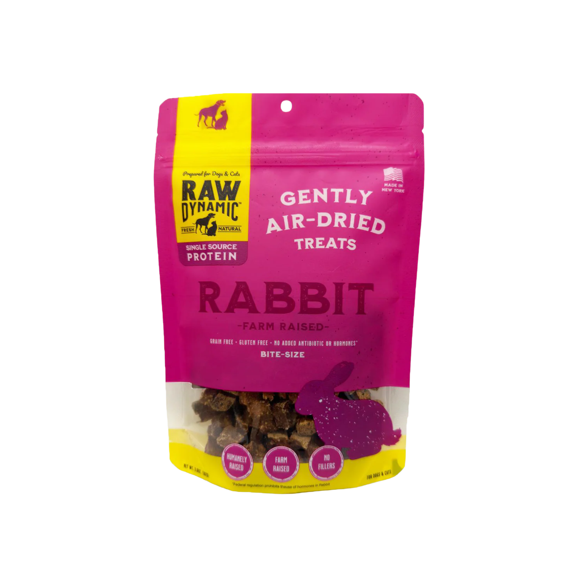 Raw Dynamic Air-Dried Raw Rabbit Treats for Dogs & Cats