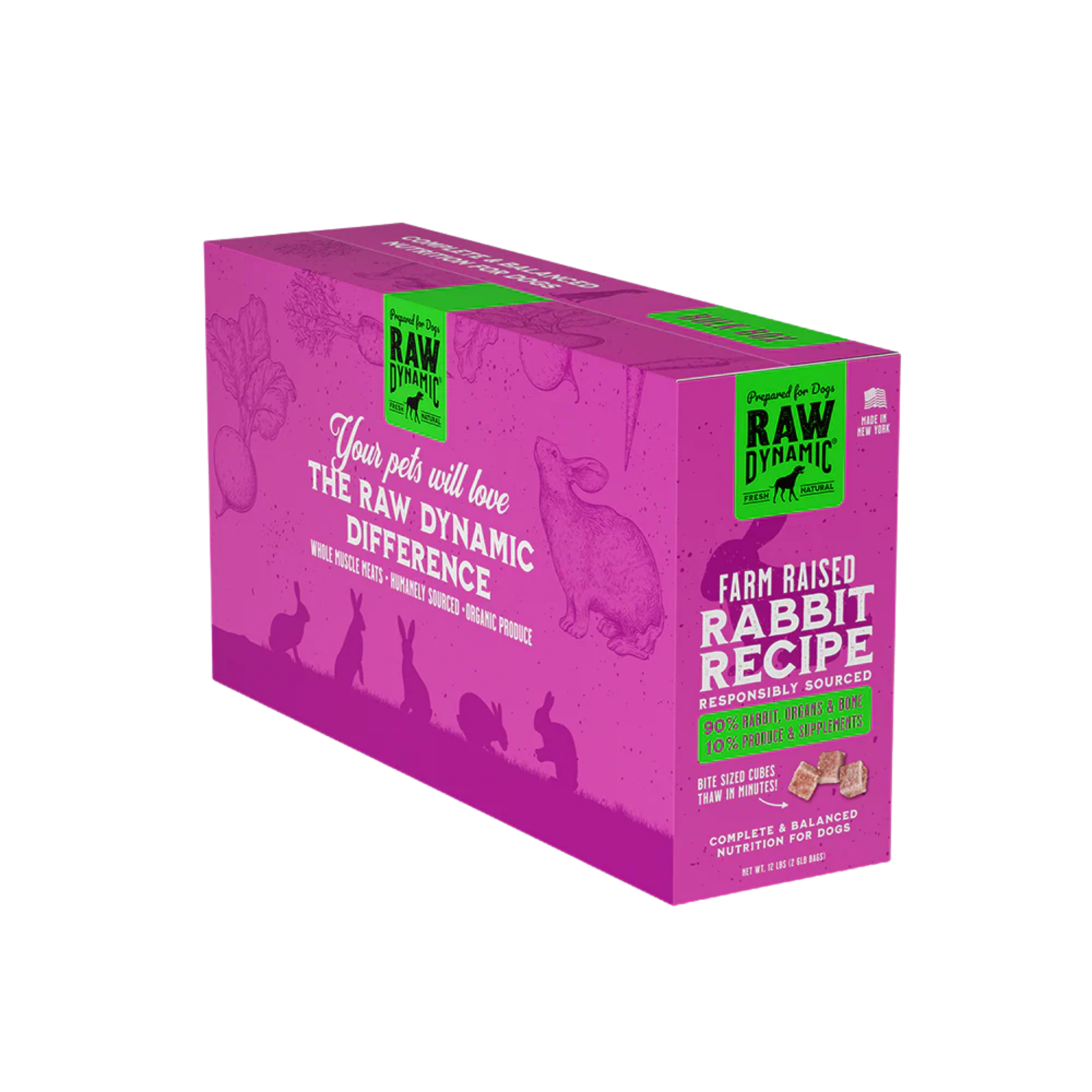Raw Dynamic Frozen Raw Rabbit Formula for Dogs