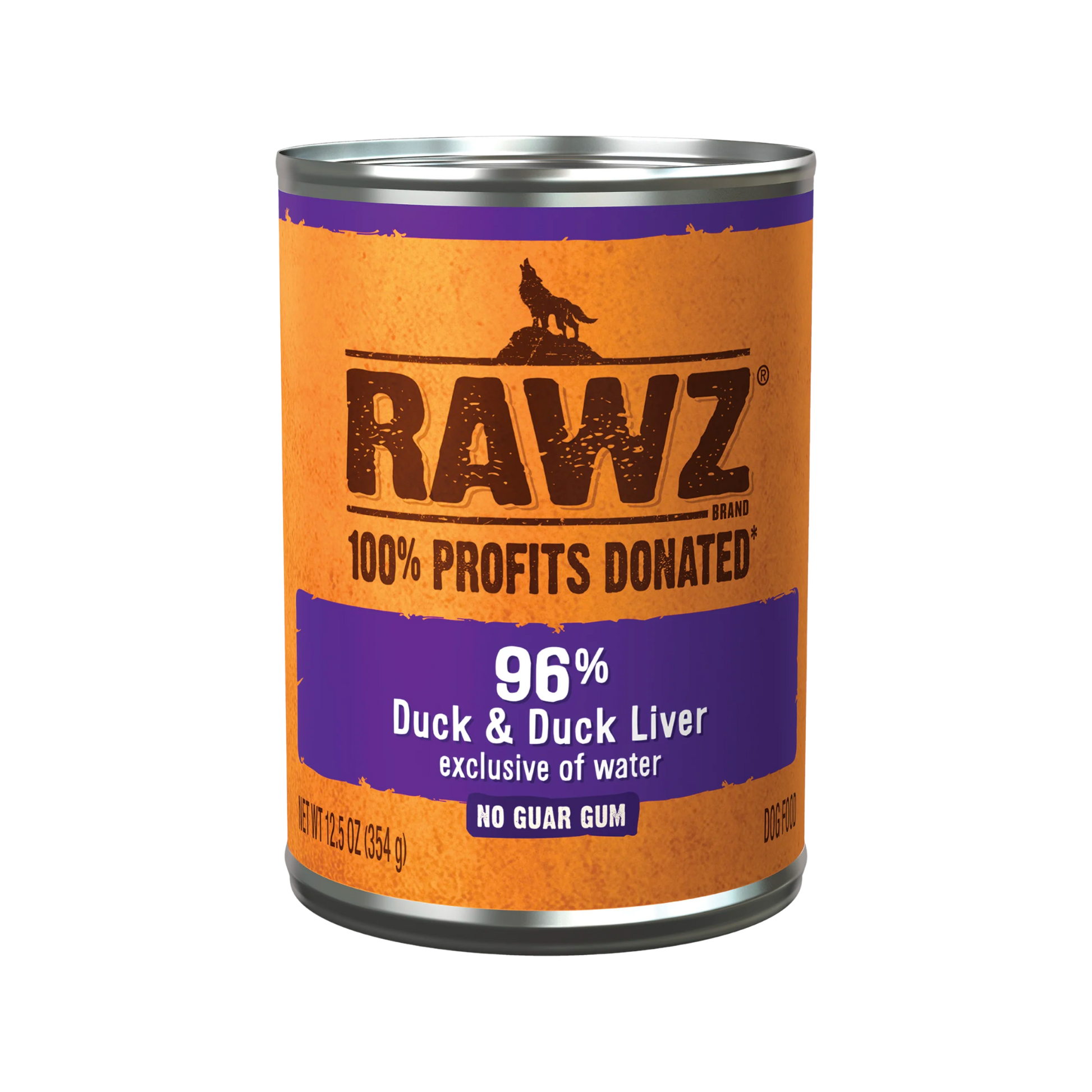 Rawz 96% Duck & Duck Liver Wet Dog Food