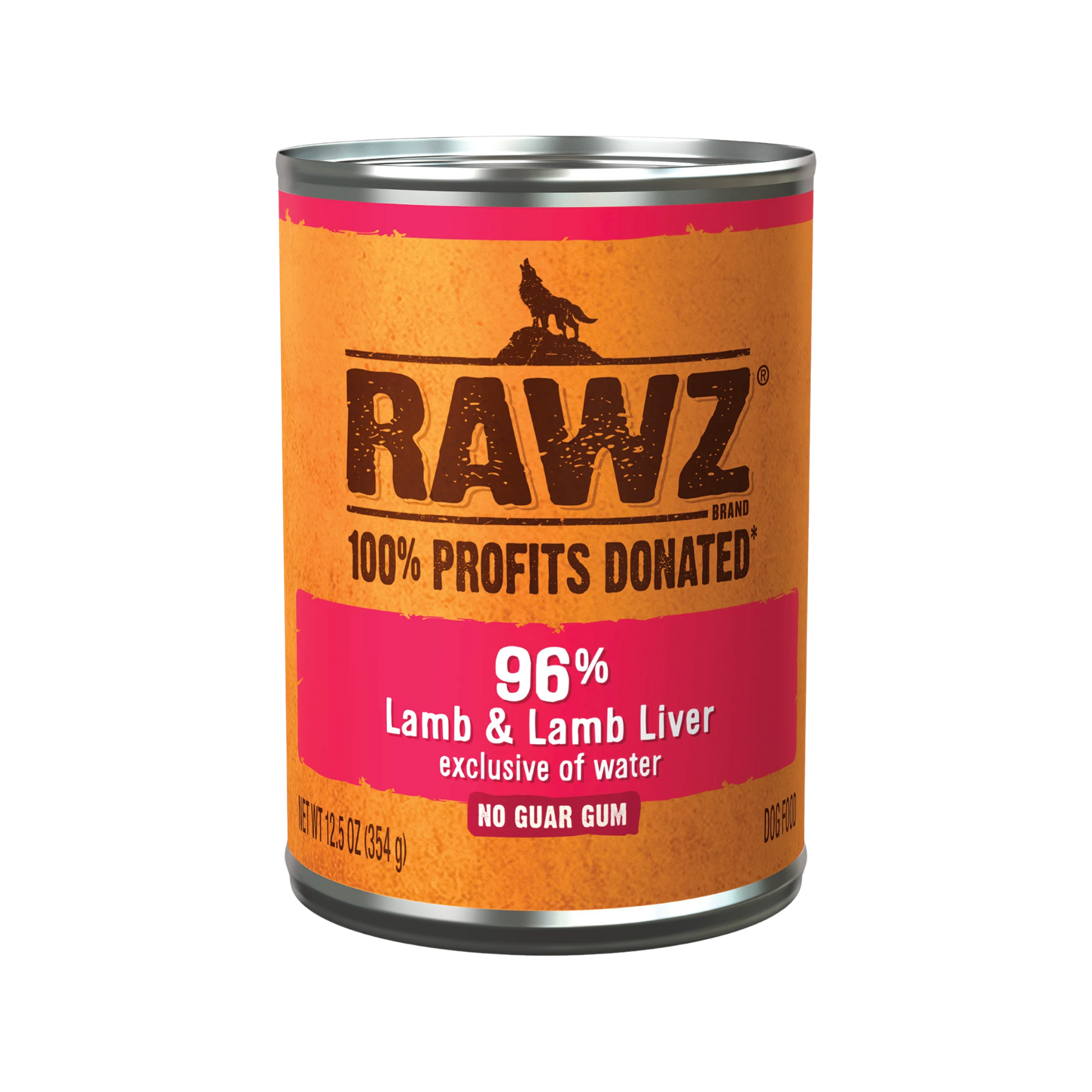 Rawz 96% Lamb & Lamb Liver Wet Dog Food