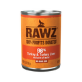Rawz 96% Turkey & Turkey Liver Wet Dog Food