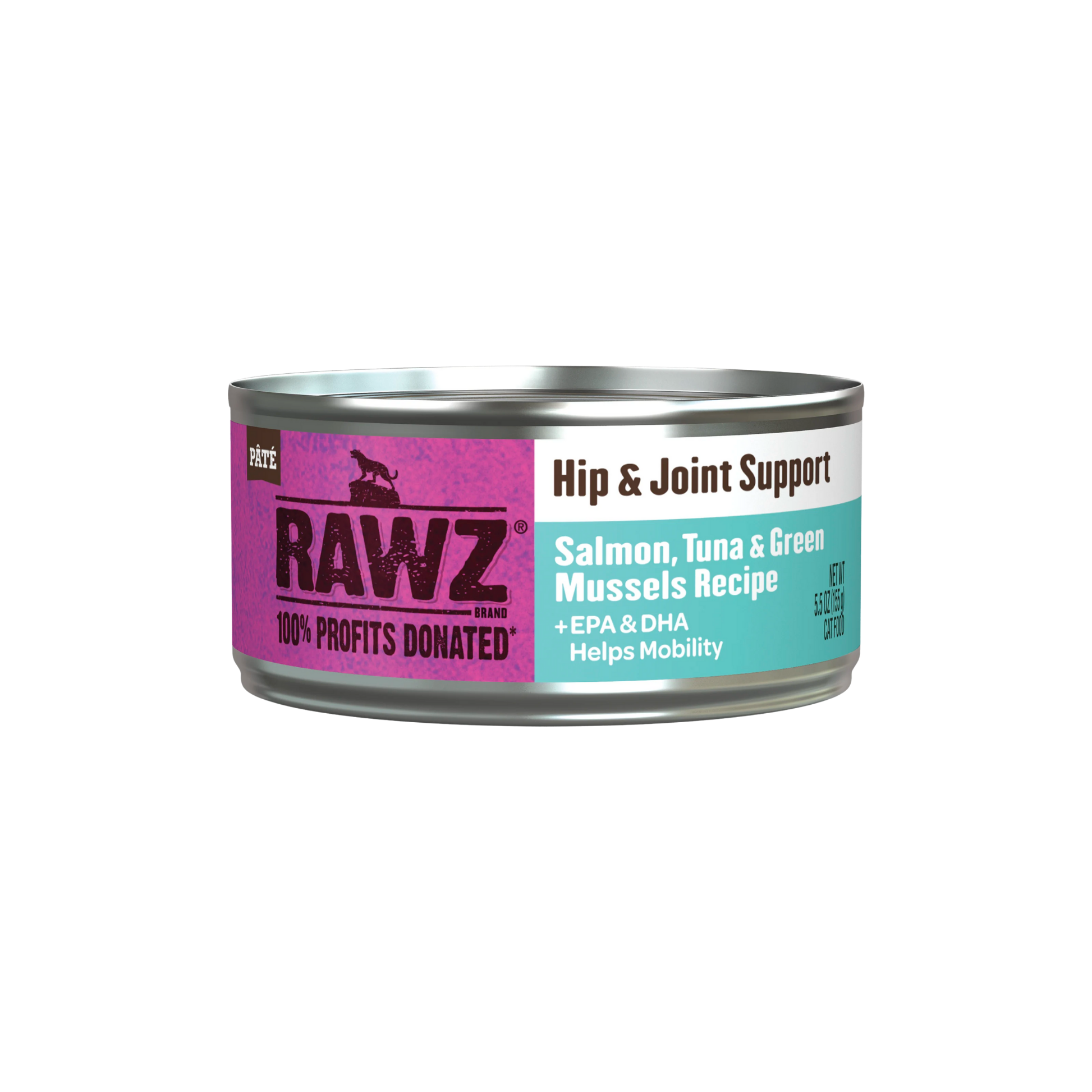 Rawz Hip & Joint Support Salmon, Tuna & Green Mussels Cat Food