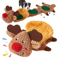 Dog Squeaky Toy Reindeer Hide a Treat