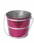 Colored Round Bucket – Pink, Blue, Black | Multi-Purpose Plastic Utility Pail for Pets, Cleaning, Storage & More