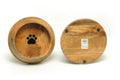 Handcrafted Wooden Pet Bowl with Paw Design | Non-Skid Base | Stainless Steel Insert | Eco-Friendly | S/M/L