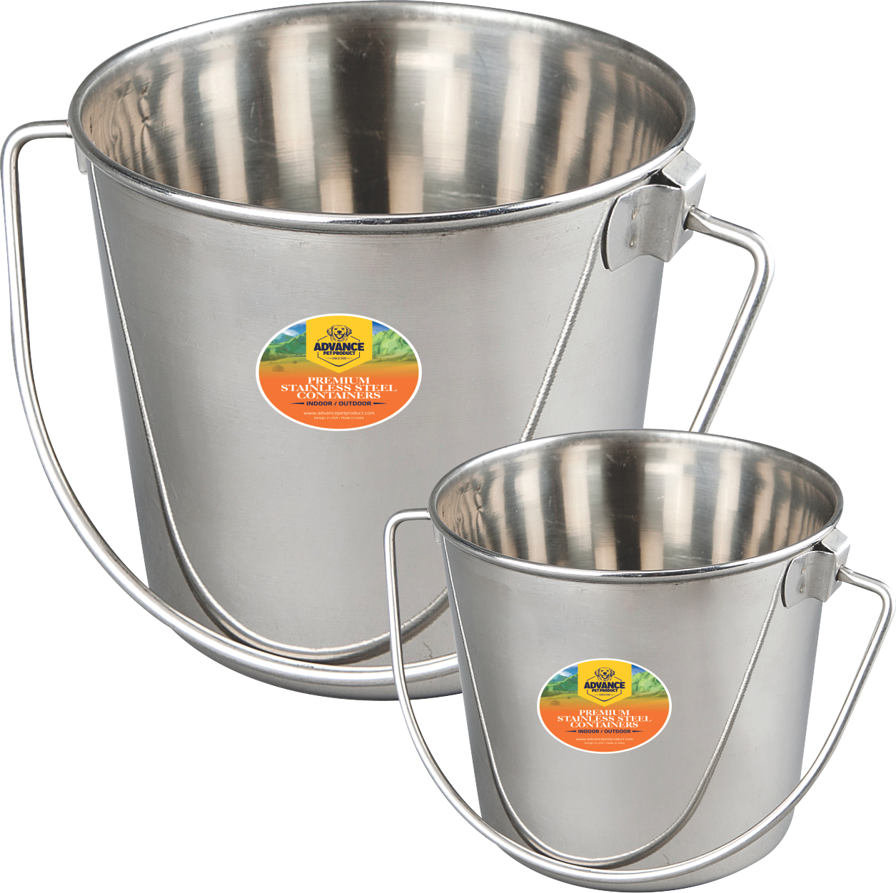 Extra Large Stainless Steel Horn Bucket for Birds – Treat & Toy Holder – Durable, Hygienic Bird Bucket.
