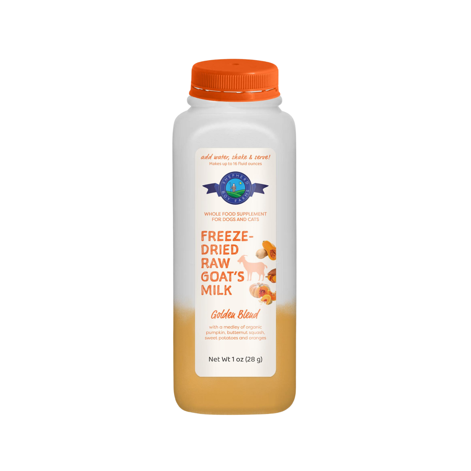 Shepherd Boy Farms Golden Blend Freeze-Dried Raw Goat's Milk for Dogs & Cats