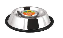 Slow Feeder Dog Bowl Stainless Steel | Anti-Gulp Dish for All Breeds | Small 32oz or Large 64oz | Non-Slip