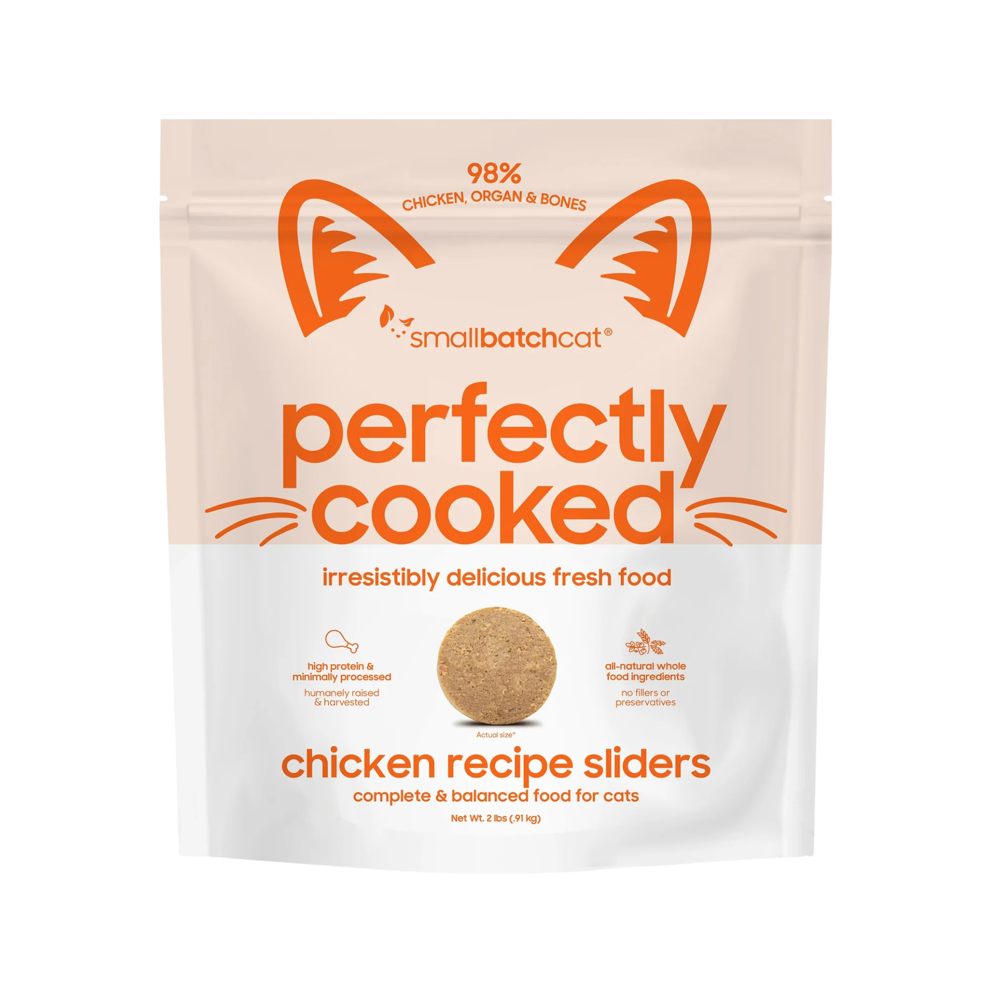 Small Batch Perfectly Cooked Chicken Sliders for Cats