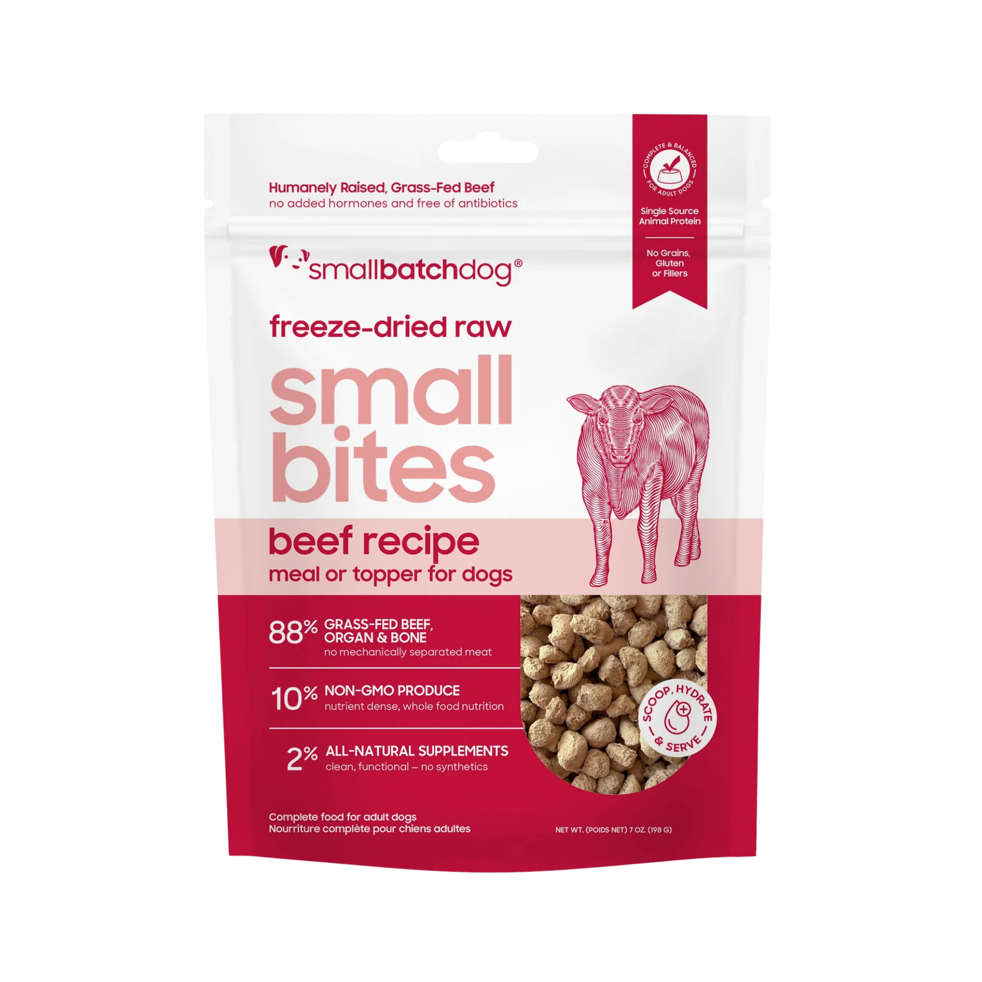 Smallbatch Freeze-Dried Raw Beef Recipe Small Bites