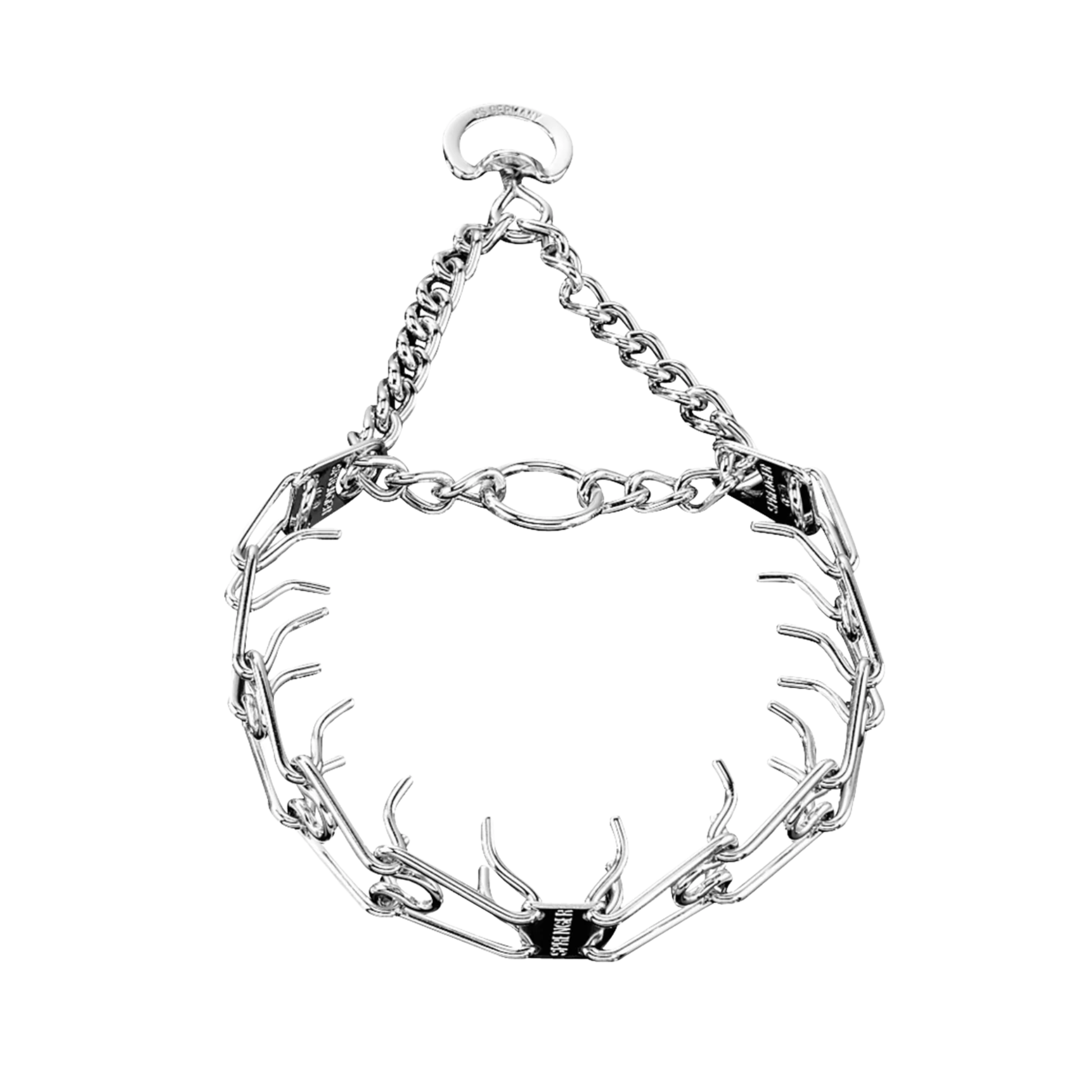 Sprenger ULTRA-PLUS Training Collar with Center-Plate & Assembly Chain (Steel Chrome-Plated) - Swivel Ring