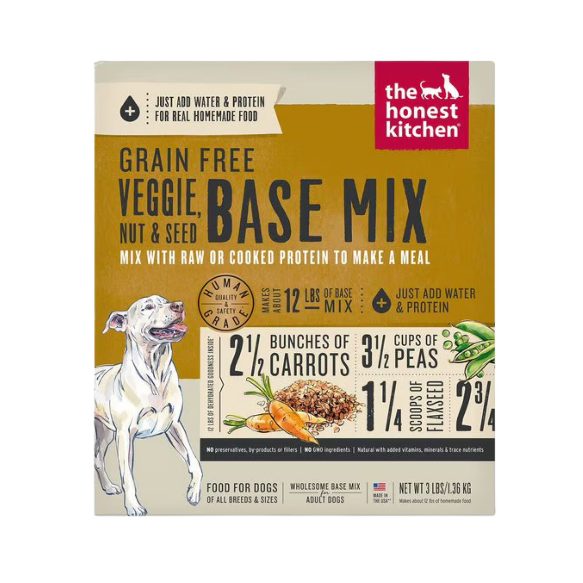 The Honest Kitchen Dehydrated Grain Free Veggie, Nut & Seed Base Mix Dog Food