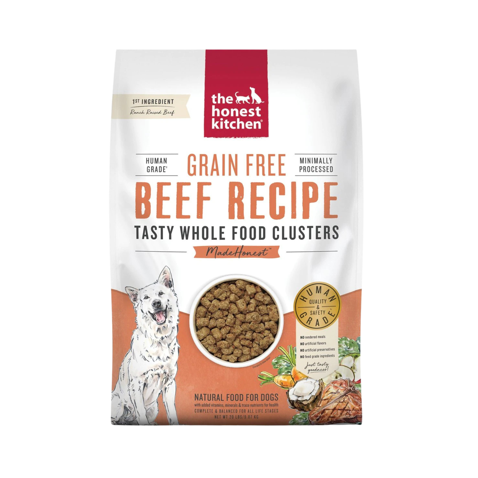 The Honest Kitchen Grain Free Beef Clusters Dry Dog Food