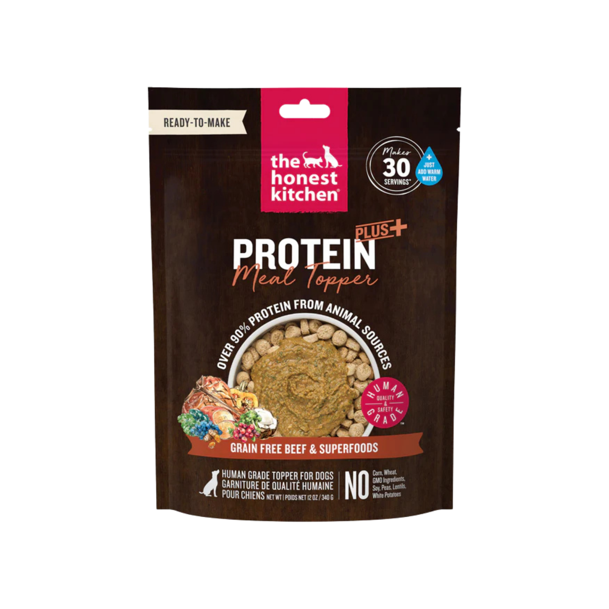 The Honest Kitchen Protein Plus+ Grain Free Beef with Superfoods Topper