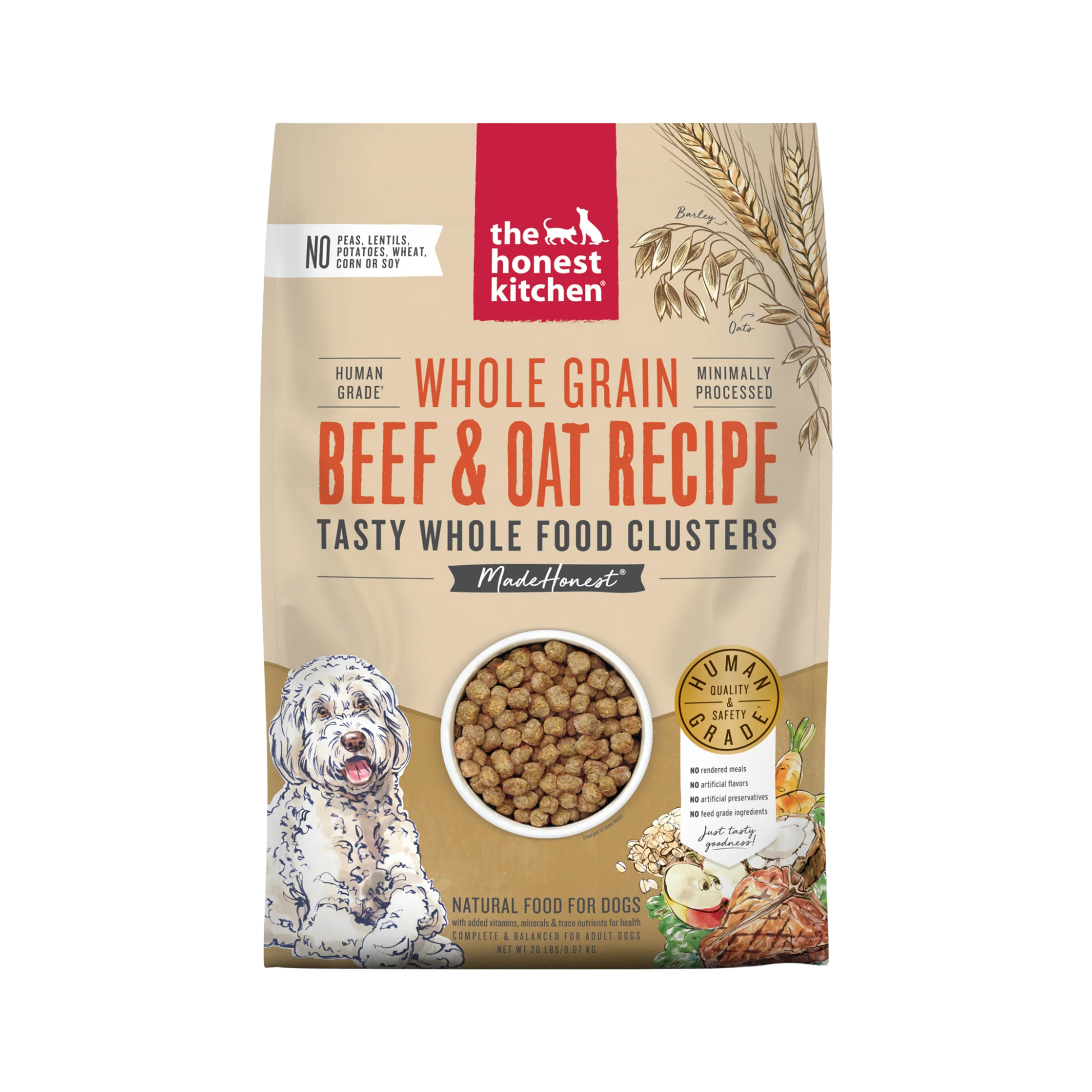 The Honest Kitchen Whole Grain Beef Clusters Dry Dog Food