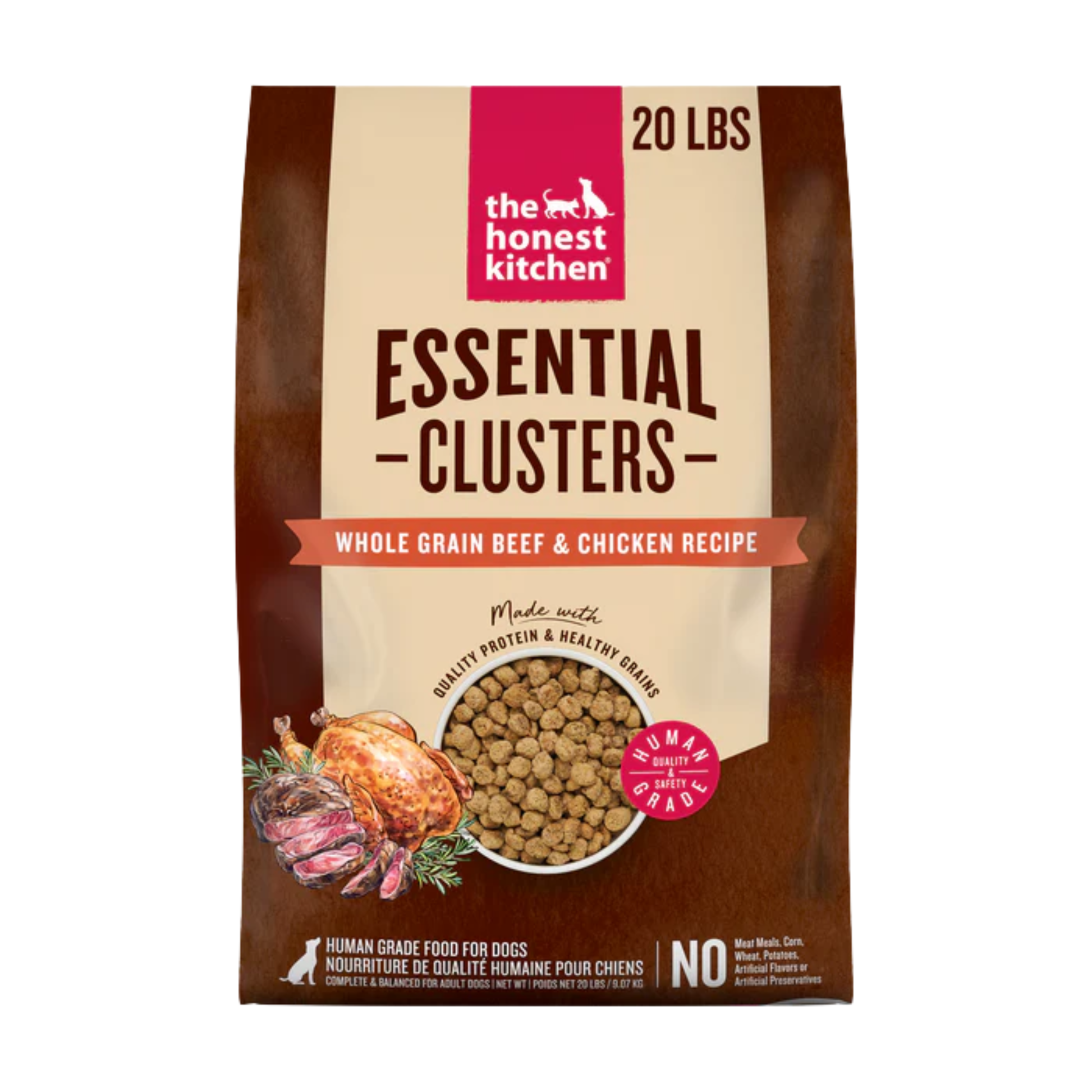 The Honest Kitchen Whole Grain Beef & Chicken Essential Clusters Dry Dog Food