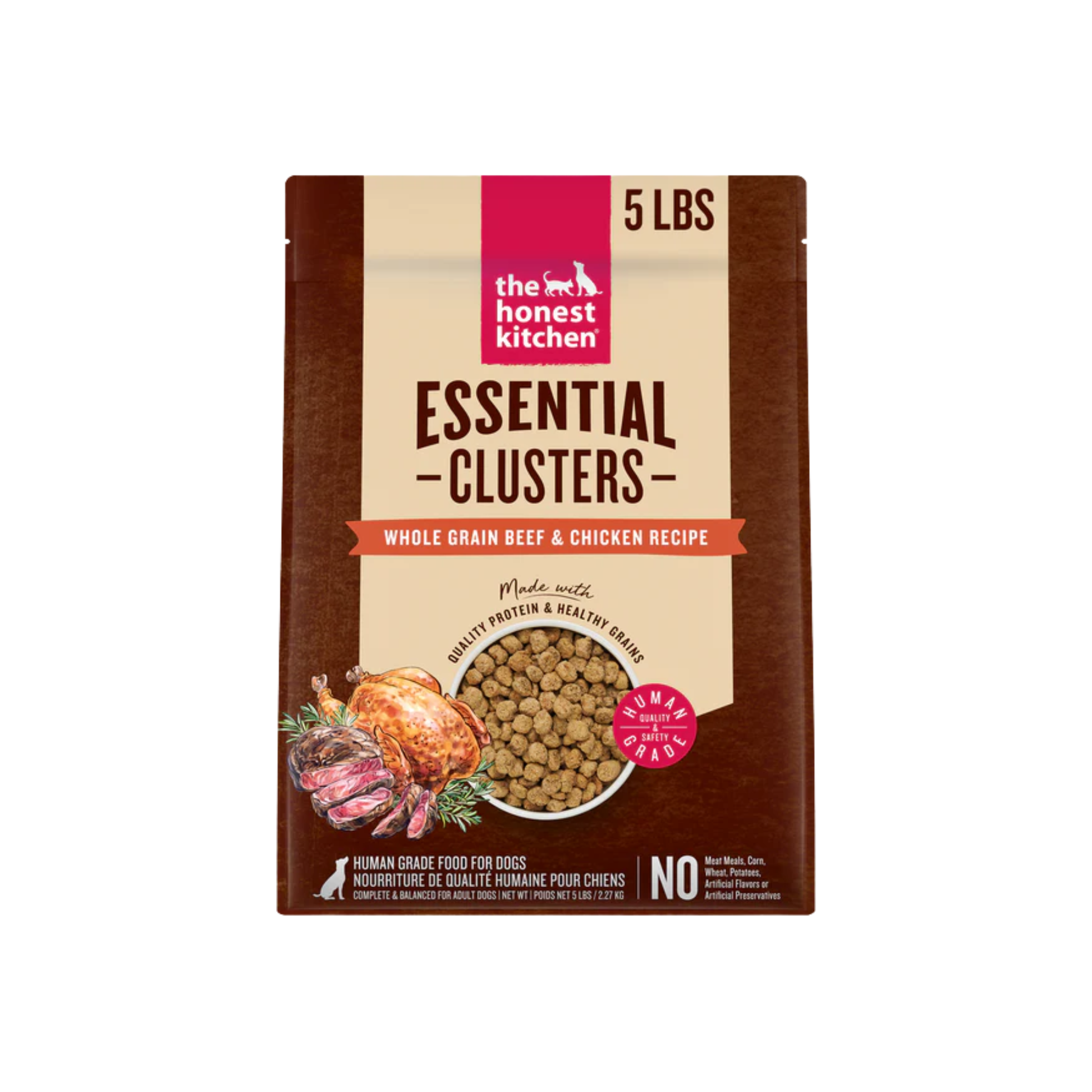 The Honest Kitchen Whole Grain Beef & Chicken Essential Clusters Dry Dog Food