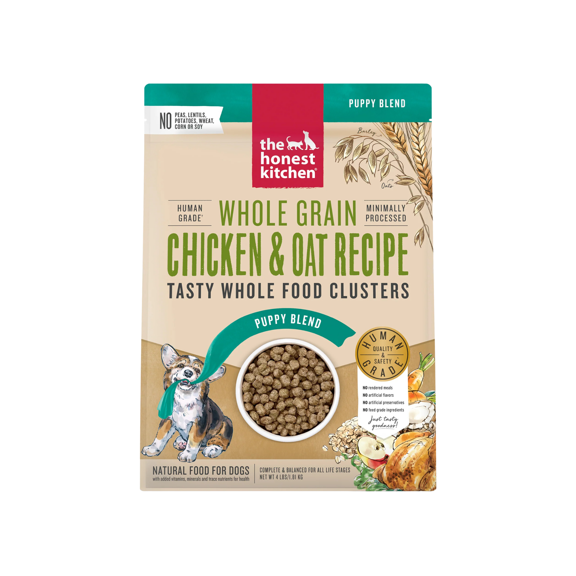 The Honest Kitchen Whole Grain Chicken Clusters for Puppies Dry Dog Food