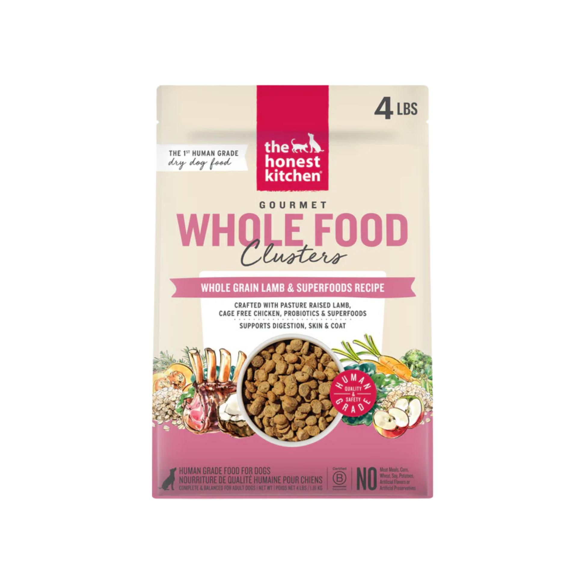The Honest Kitchen Whole Grain Lamb Clusters Dry Dog Food