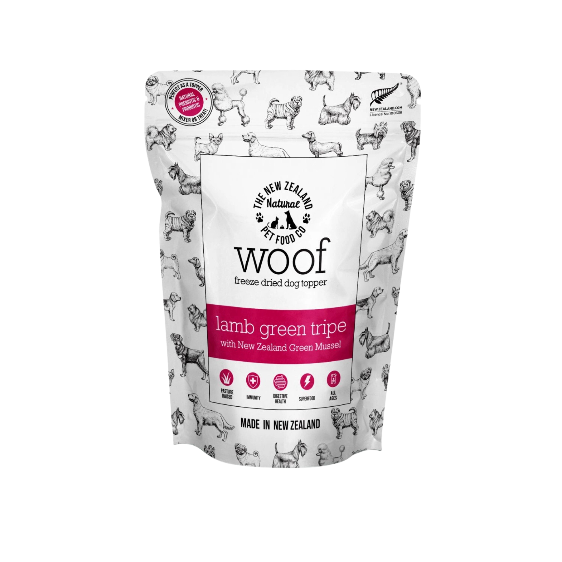 The New Zealand Natural Pet Food Co. Woof Freeze-Dried Lamb Green Tripe