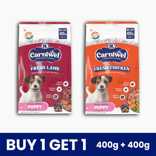 Carniwel Fresh Lamb and Fresh Chicken Puppy Food | Small Breed (Pack of 2)