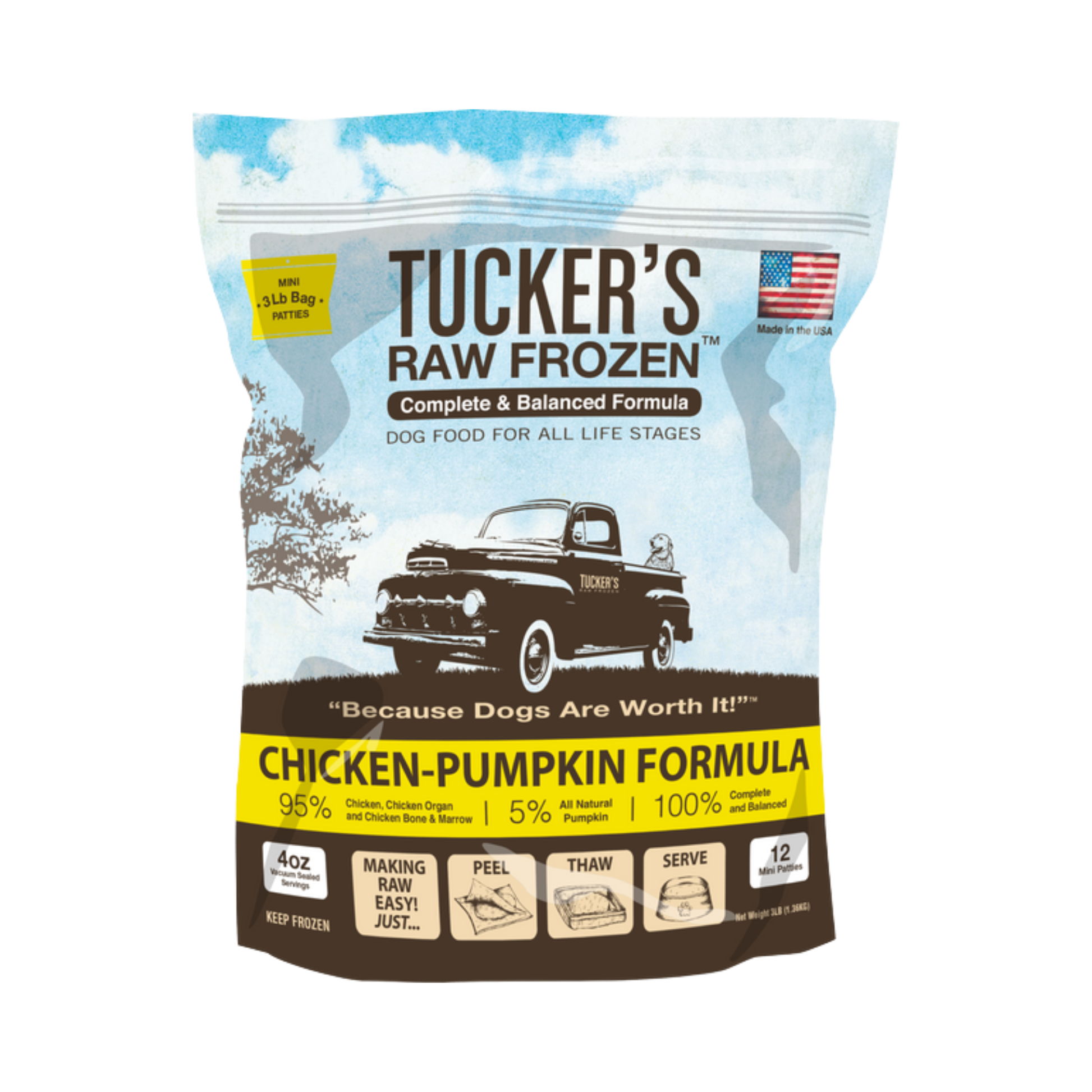 Tucker's Frozen Raw Chicken & Pumpkin Dog Food