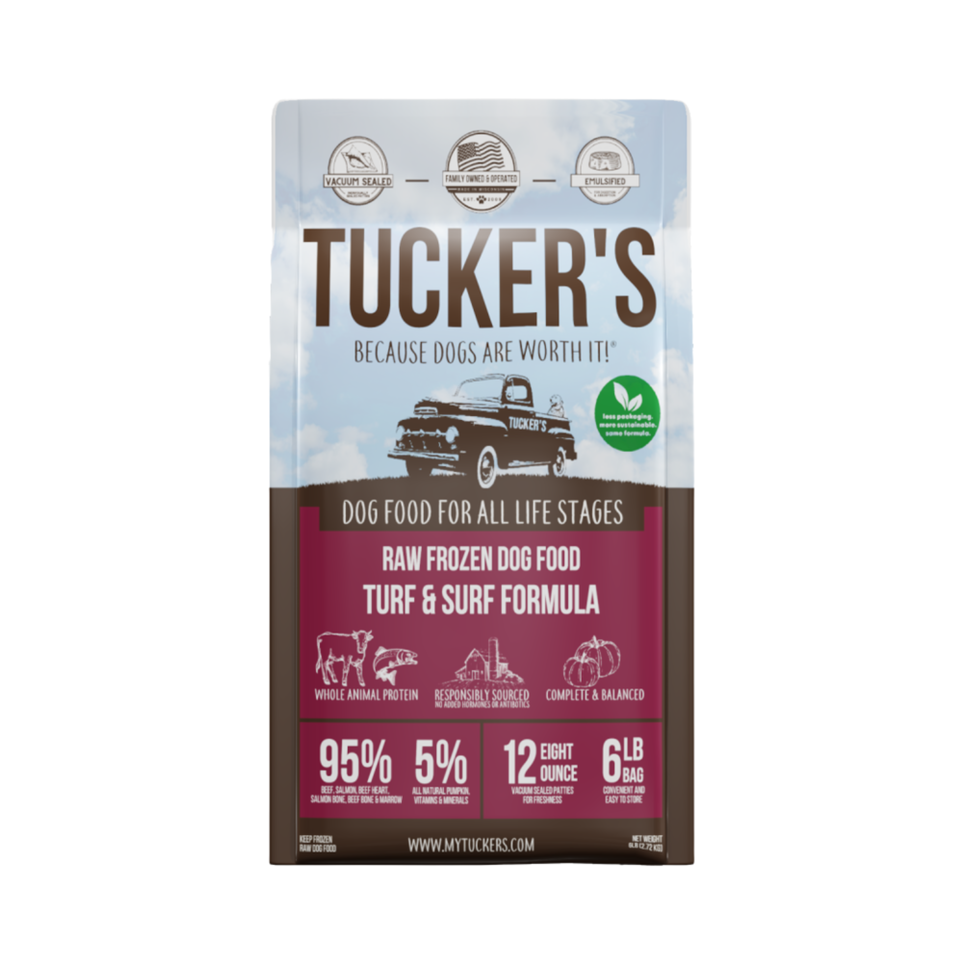 Tucker's Frozen Raw Surf & Turf Dog Food