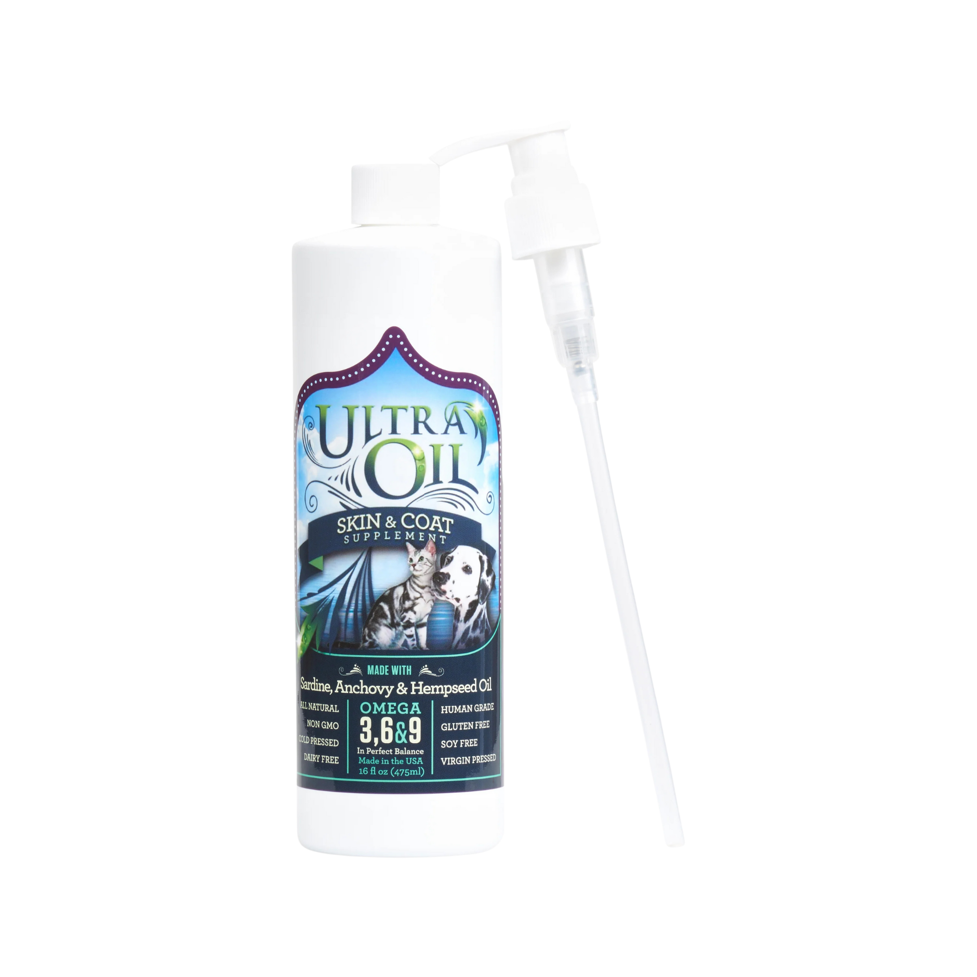 Ultra Oil Skin and Coat Supplement For Dogs and Cats