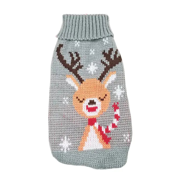 Holiday Maple Turtleneck Pet Sweater
