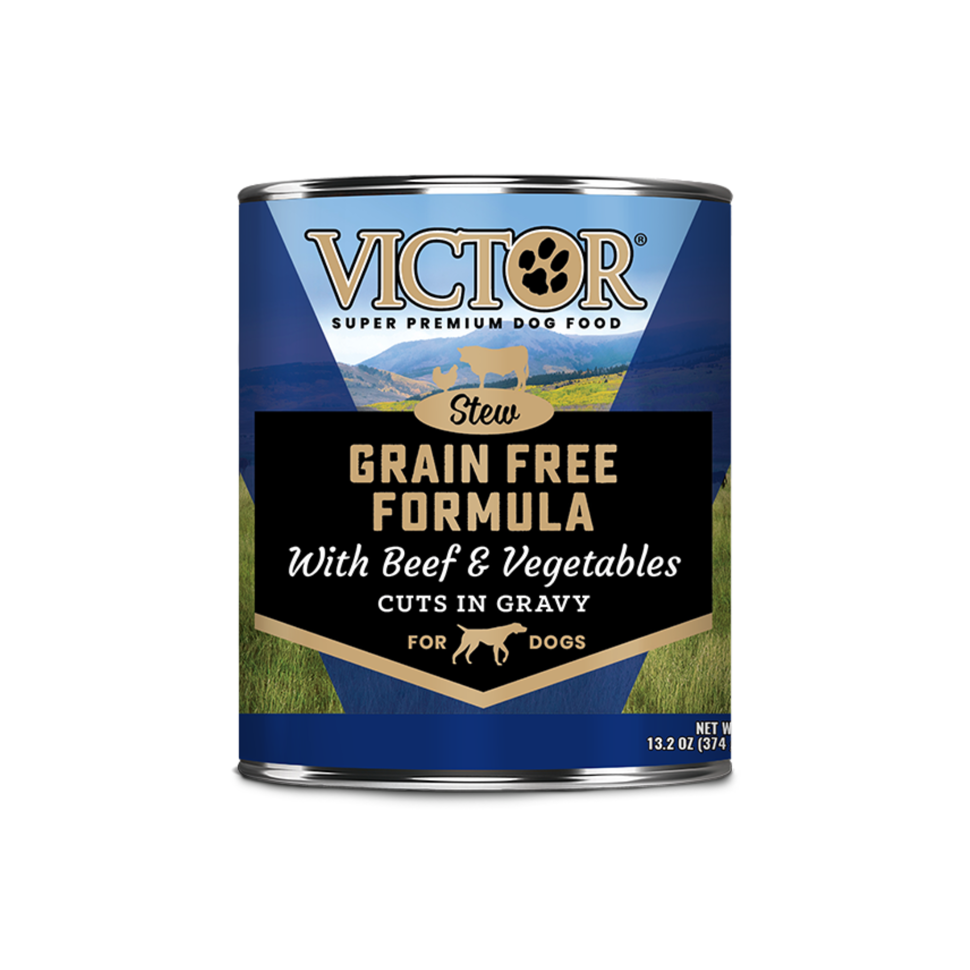 Victor Grain Free Formula with Beef and Vegetables Cuts in Gravy Wet Dog Food