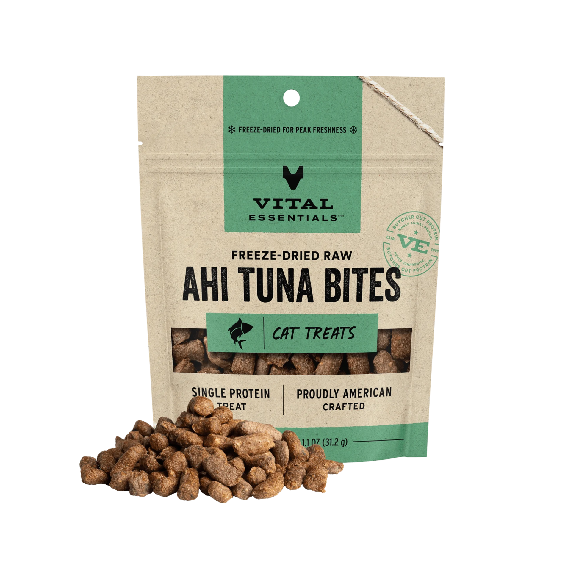 Vital Essentials Freeze-Dried Raw Ahi Tuna Bites Cat Treats