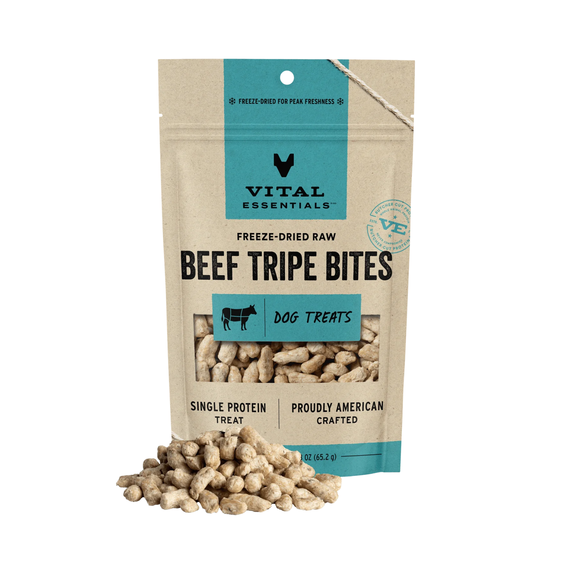Vital Essentials Freeze-Dried Raw Beef Tripe Bites Dog Treats