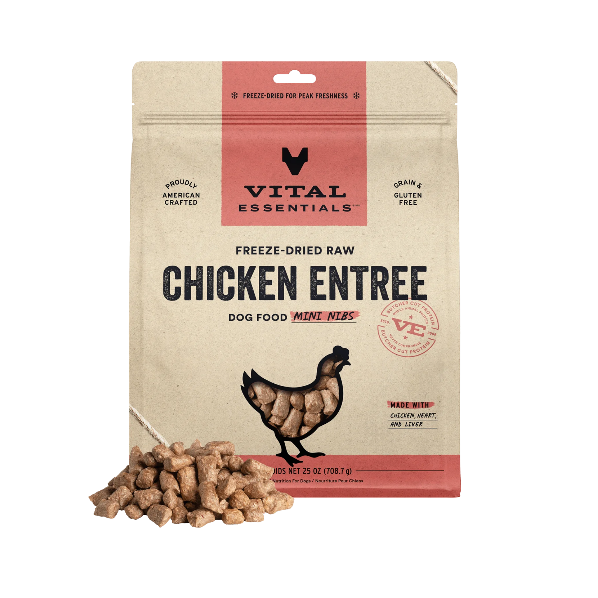 Vital Essentials Freeze-Dried Raw Mini Nibs Dog Treats