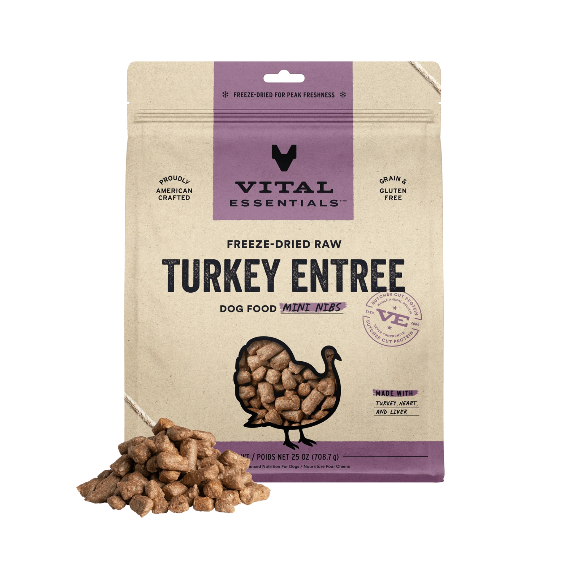 Vital Essentials Freeze-Dried Raw Mini Nibs Dog Treats