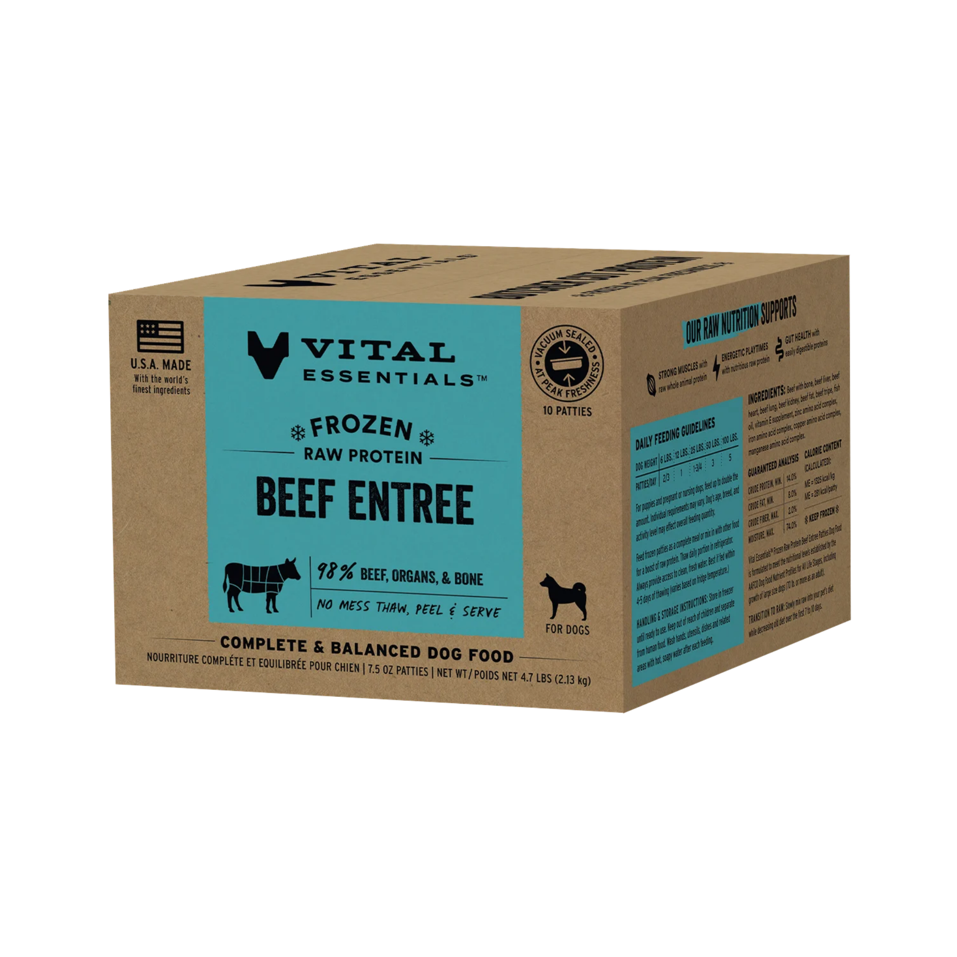 Vital Essentials Frozen Raw Beef Entree Bulk Box