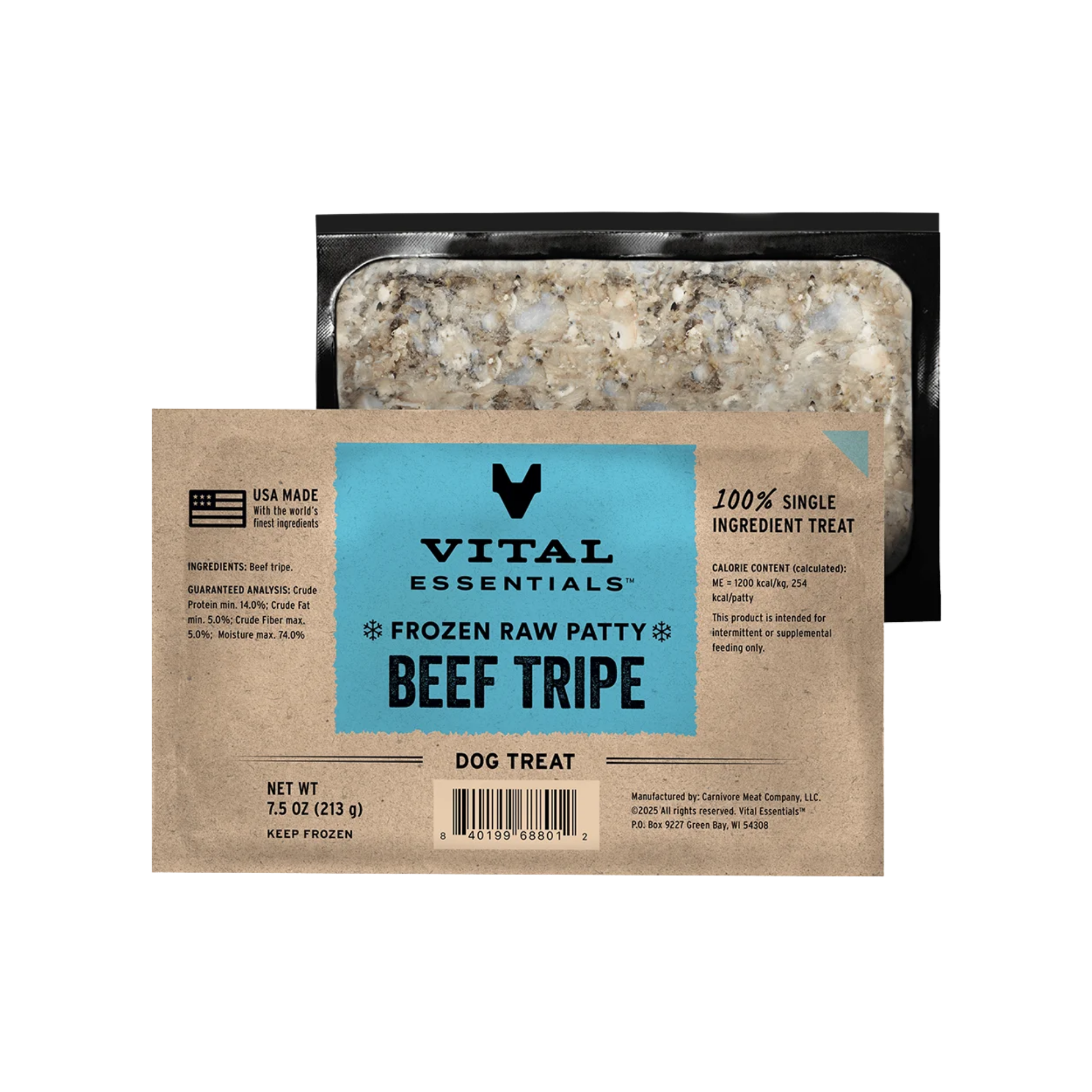 Vital Essentials Frozen Raw Beef Tripe Patty