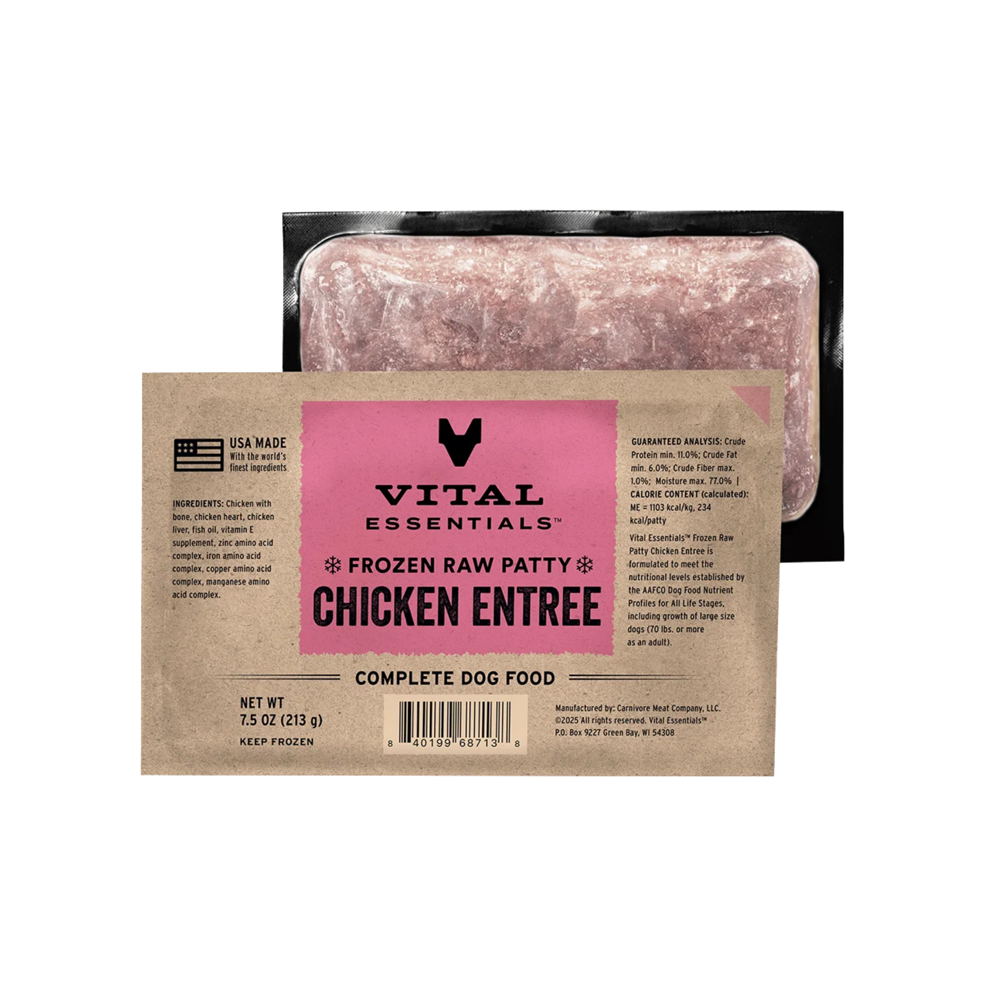 Vital Essentials Frozen Raw Chicken Entree Patty