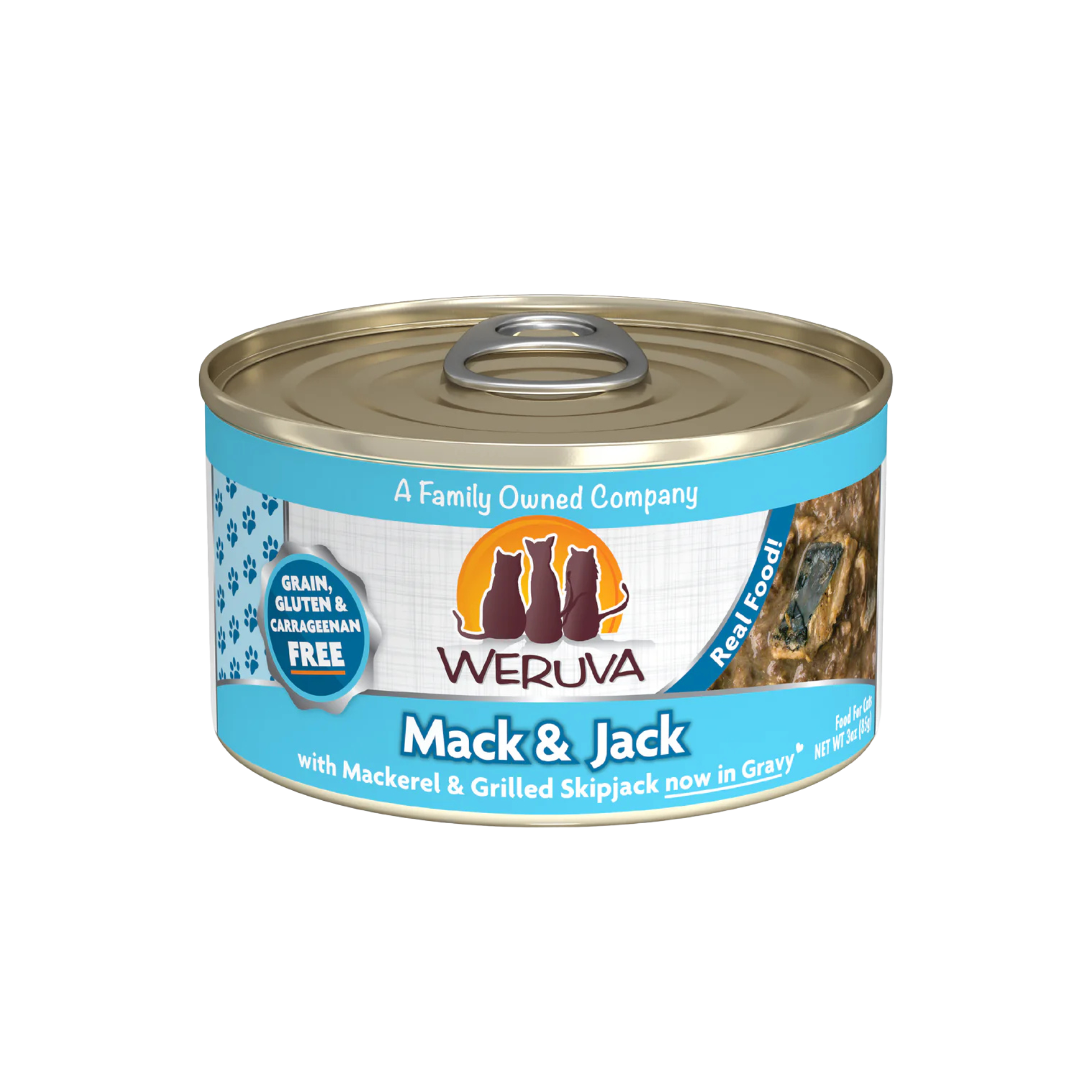 Weruva Mack & Jack Mackerel & Grilled Skipjack in Gravy Wet Cat Food