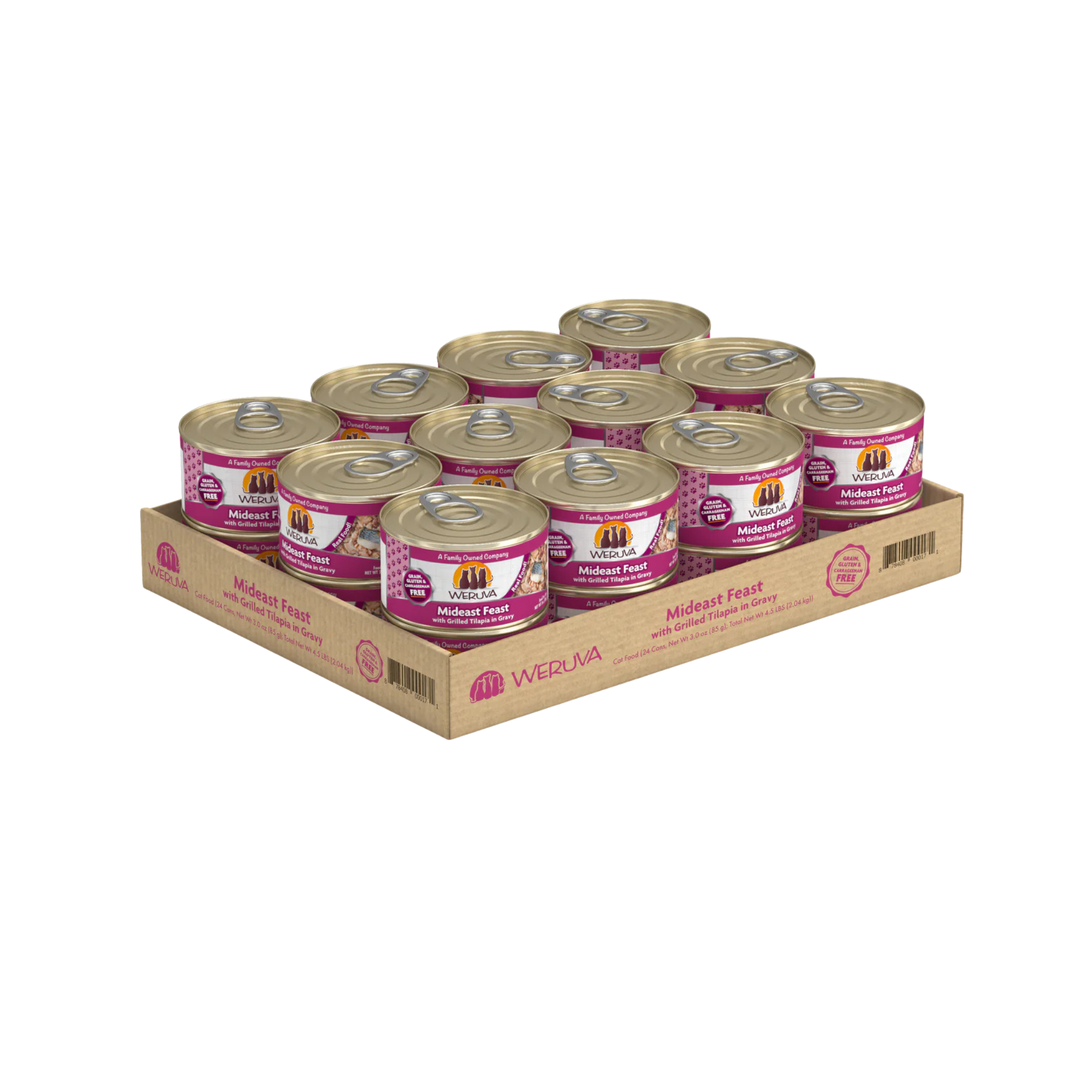 Weruva Mideast Feast Grilled Tilapia in Gravy Wet Cat Food 24pck