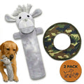Dog Toy Set – Canvas Fetch & Chew Toys Camo Disk & Labby-Do