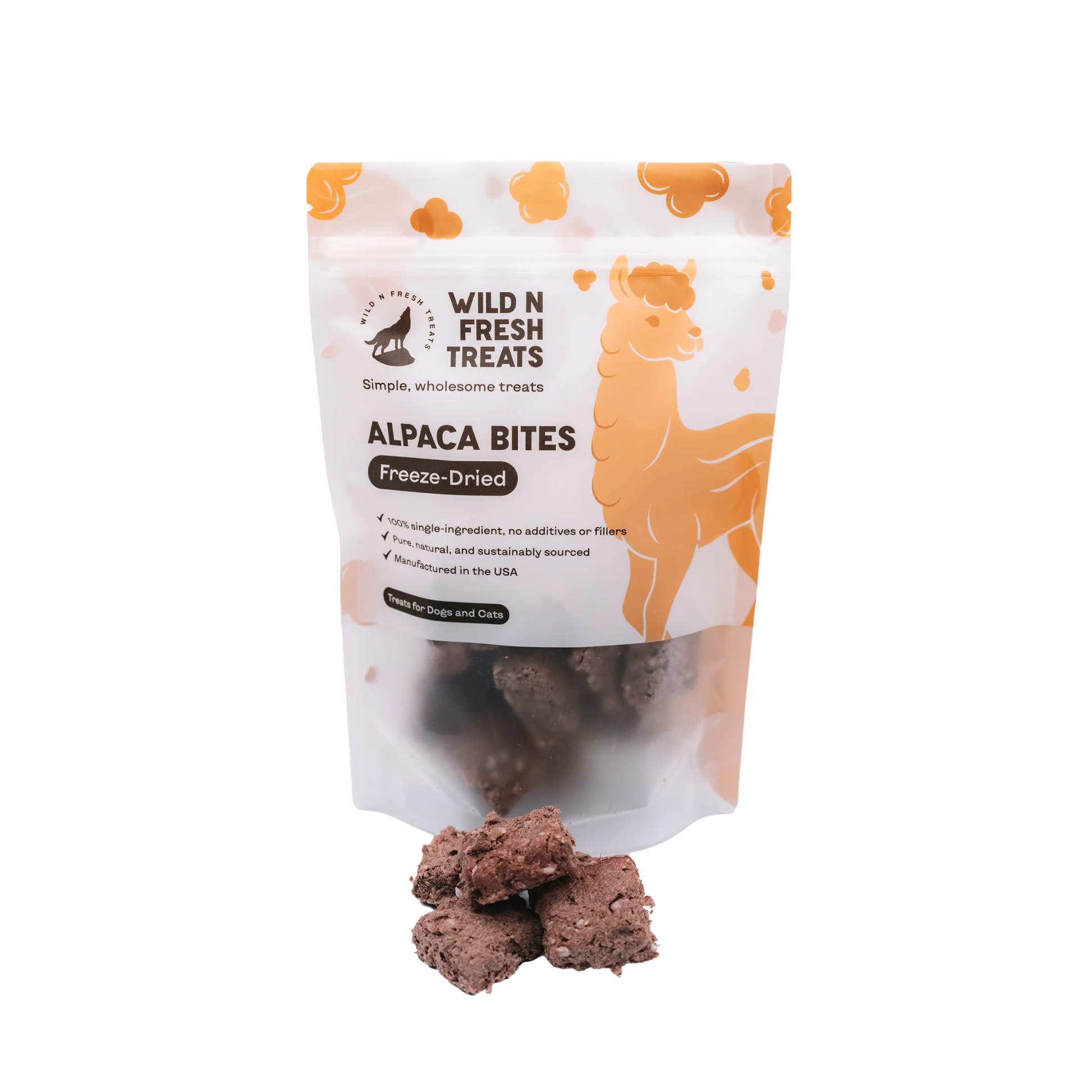 Wild N Fresh Alpaca Bites for Dogs & Cats
