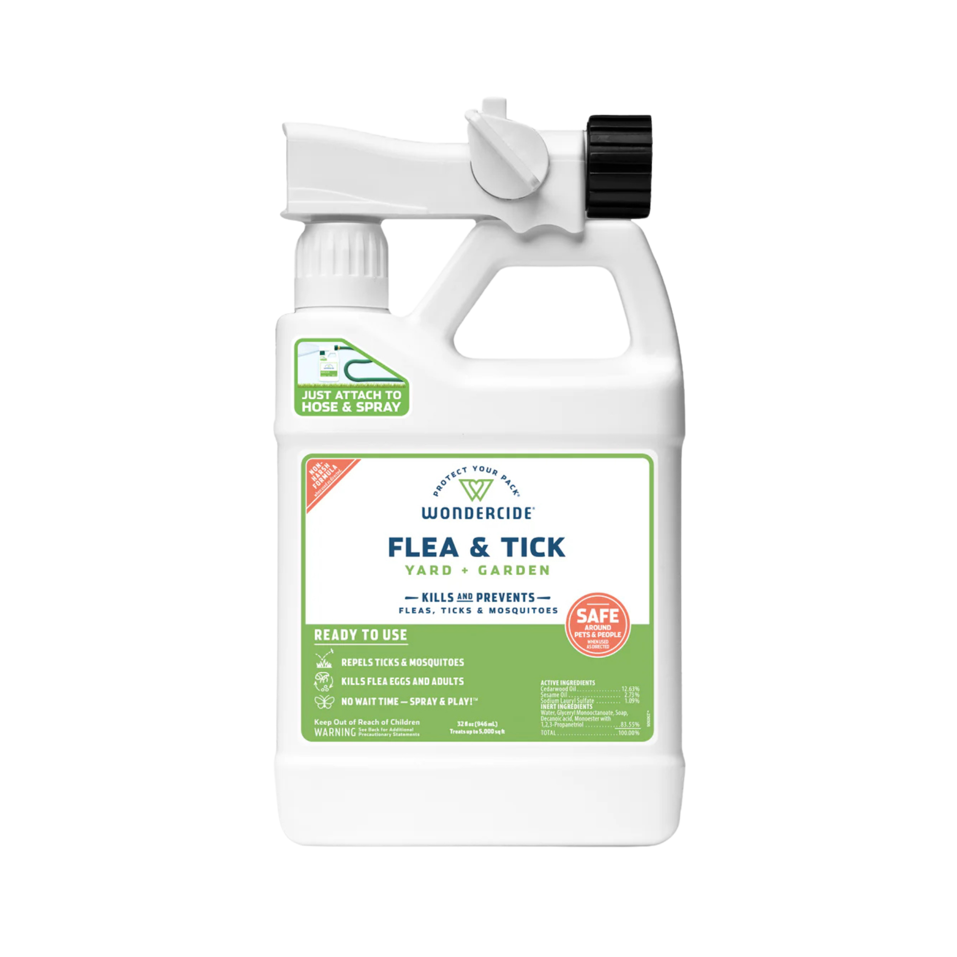 Wondercide Ready-to-Use Flea & Tick Spray for Yard + Garden with Natural Essential Oils