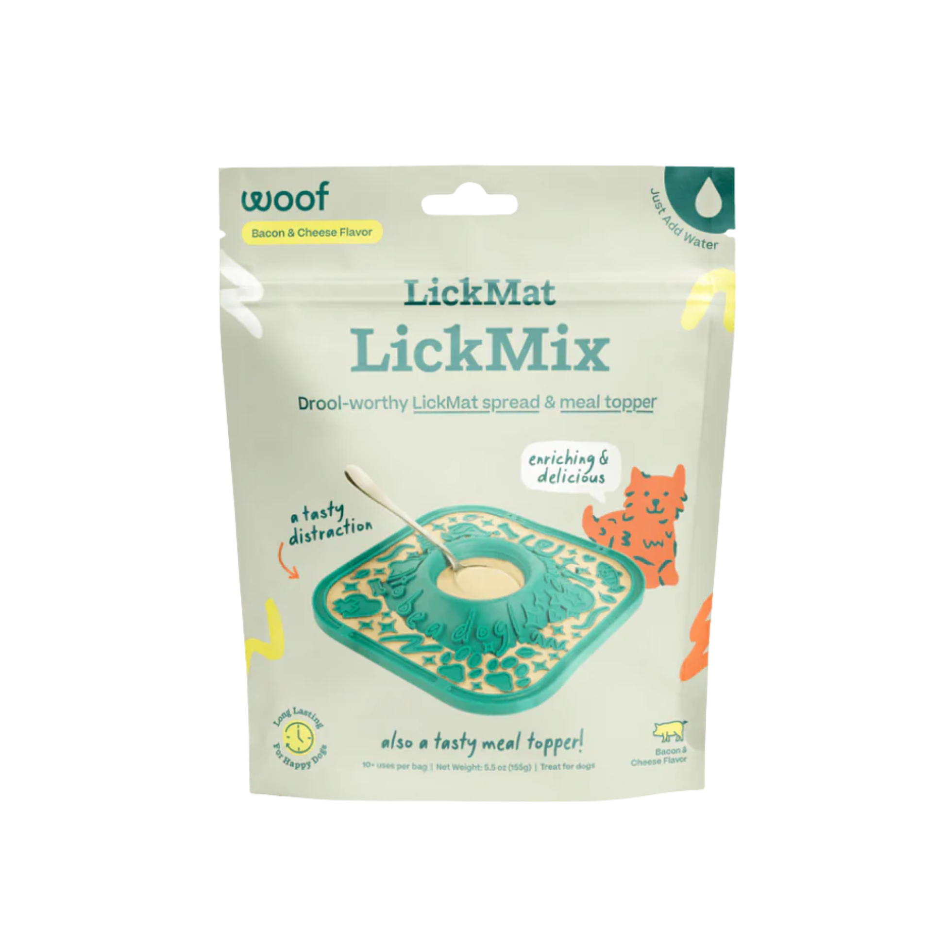 Woof Lickmat Bacon & Cheese LickMix